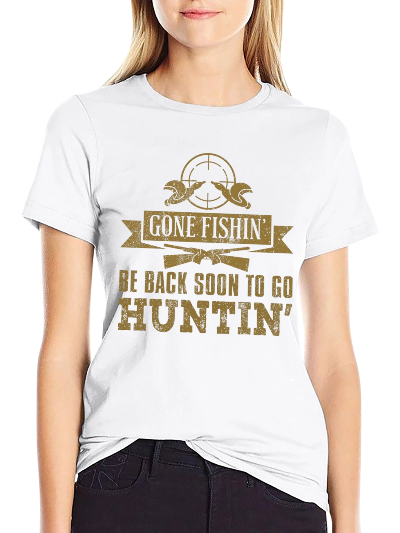 Gone Fishin Huntin T-Shirt - Outdoor Adventure Tee