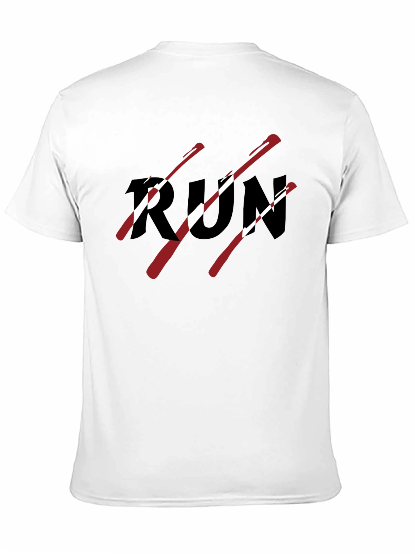 Mens Black RUN Graphic T-Shirt
