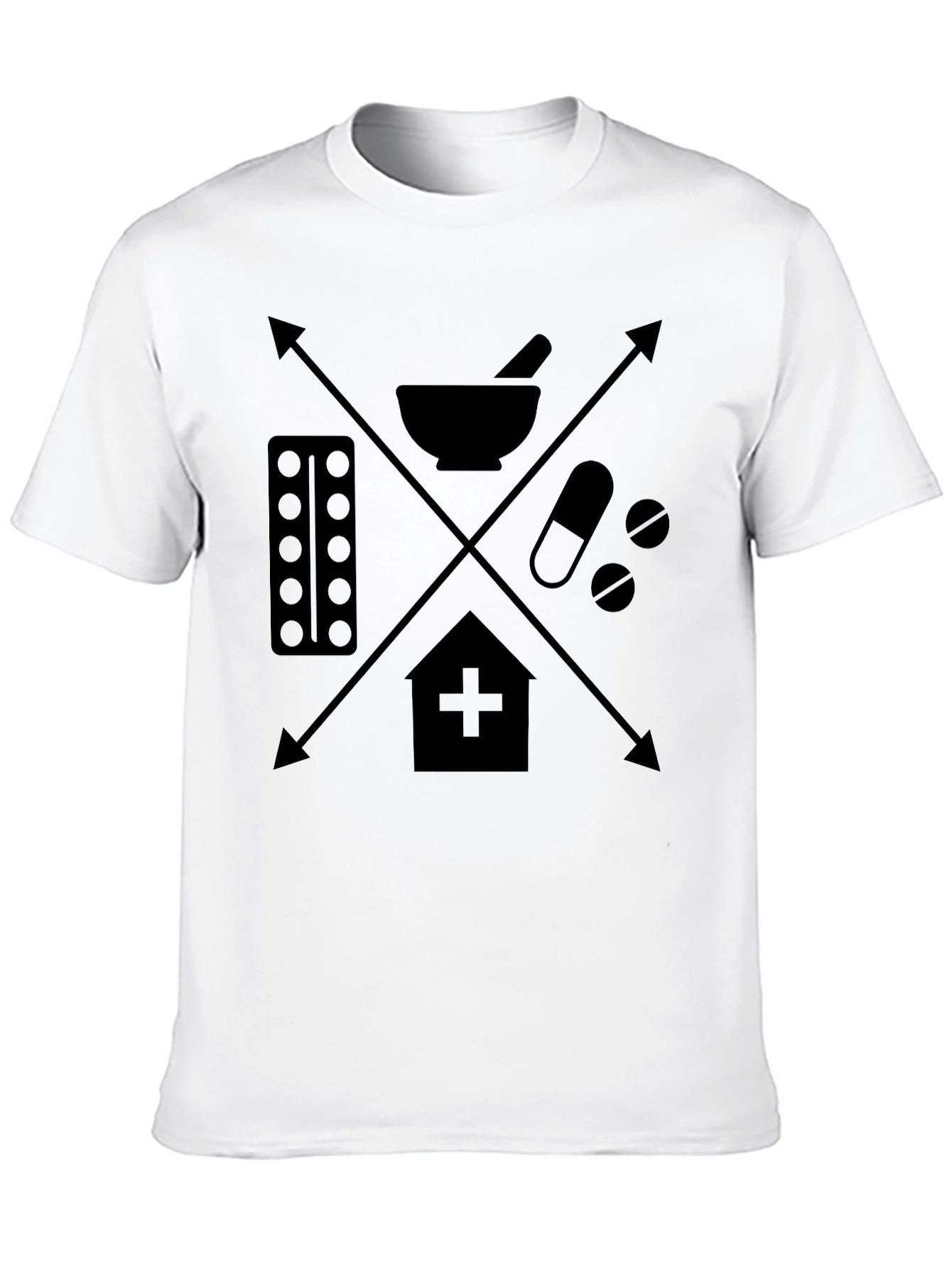 Pharmacy Symbol Graphic Tee - Medical Theme