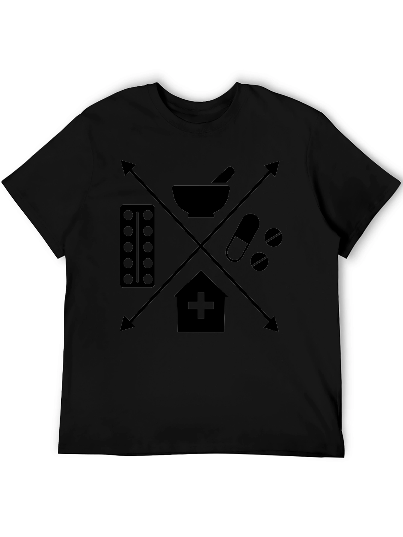 Pharmacy Symbol Graphic Tee - Medical Theme