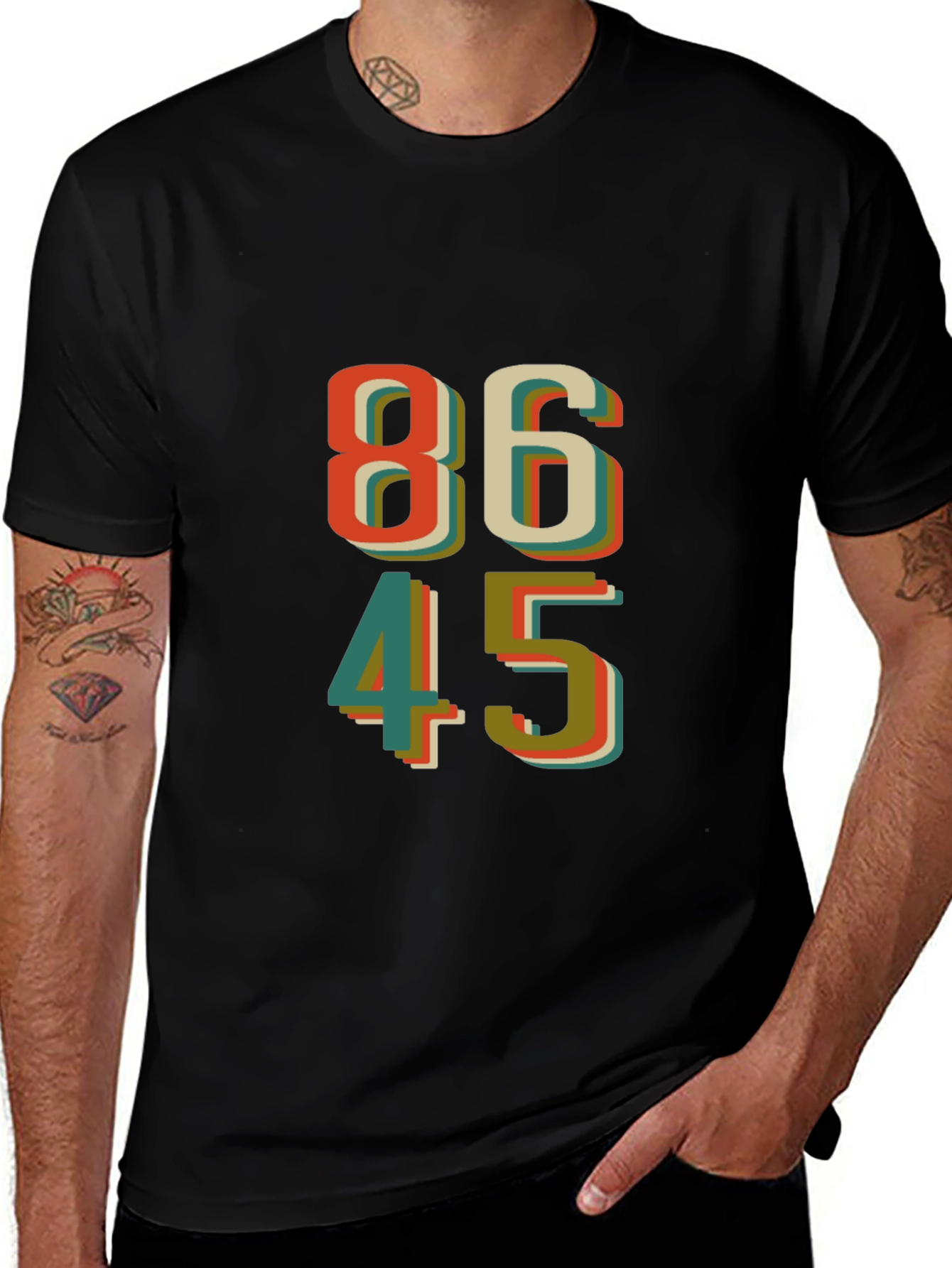86 45 Graphic T-Shirt - Retro Design