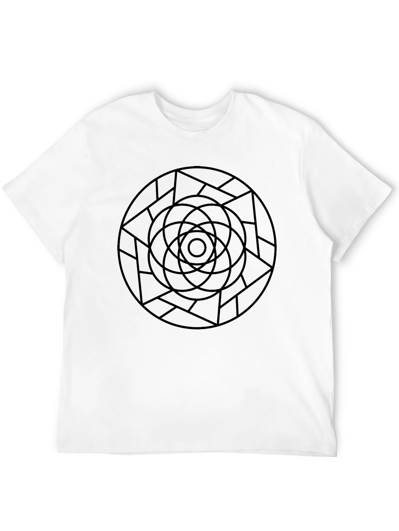 Geometric Circle Tee - Modern Design Soft Cotton