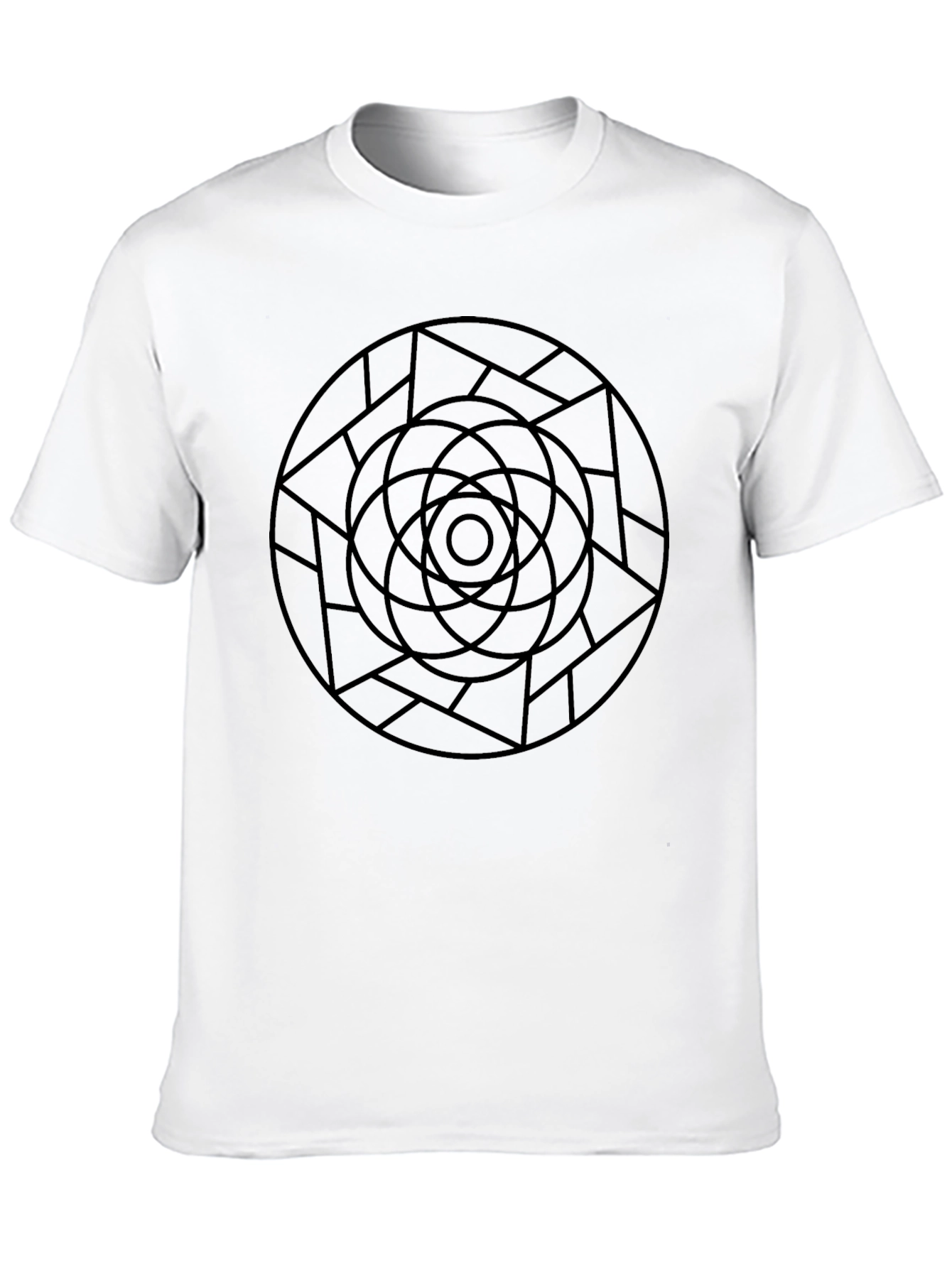 Geometric Circle Tee - Modern Design Soft Cotton
