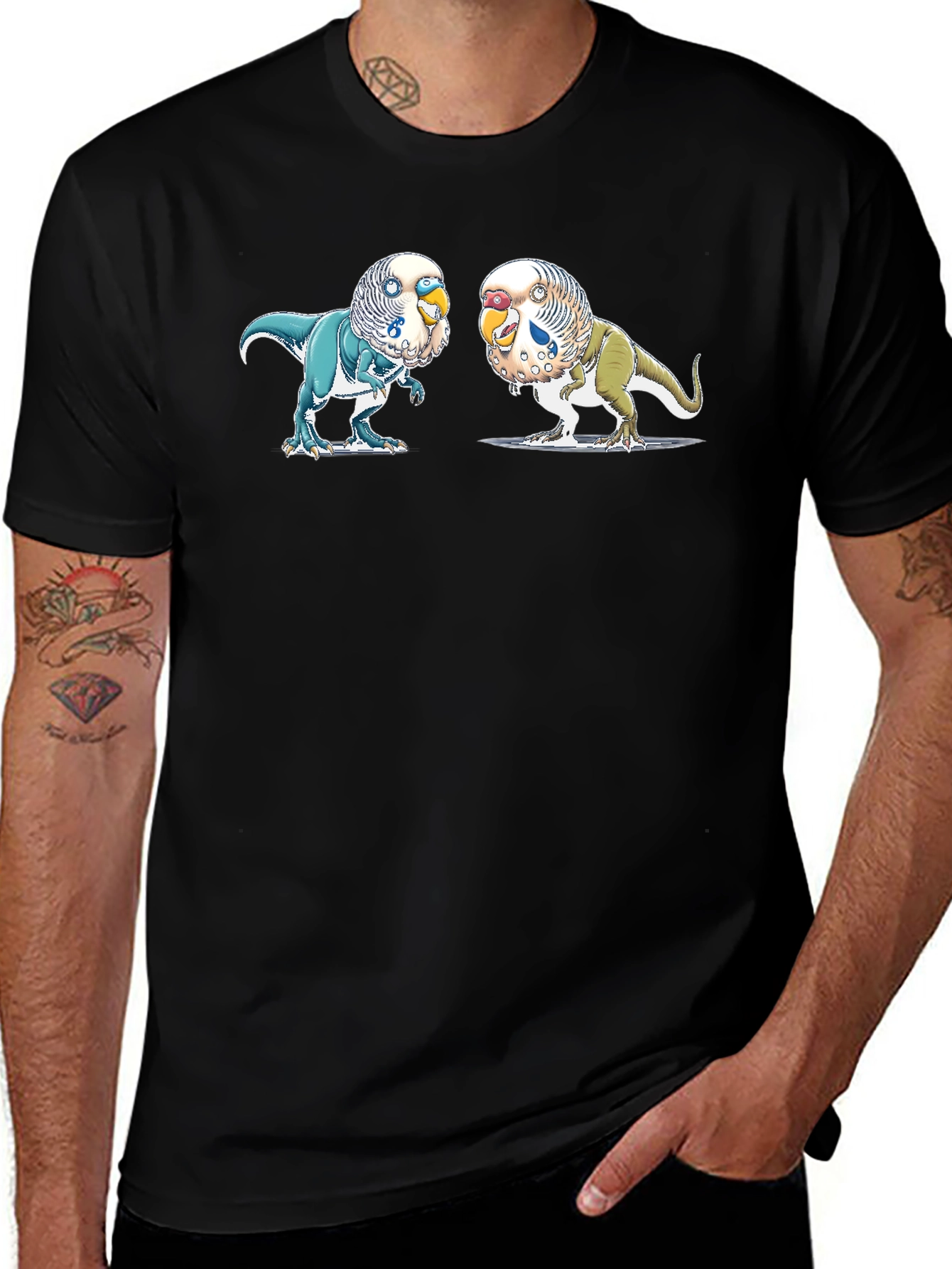 Parakeet Dinosaur T-Shirt