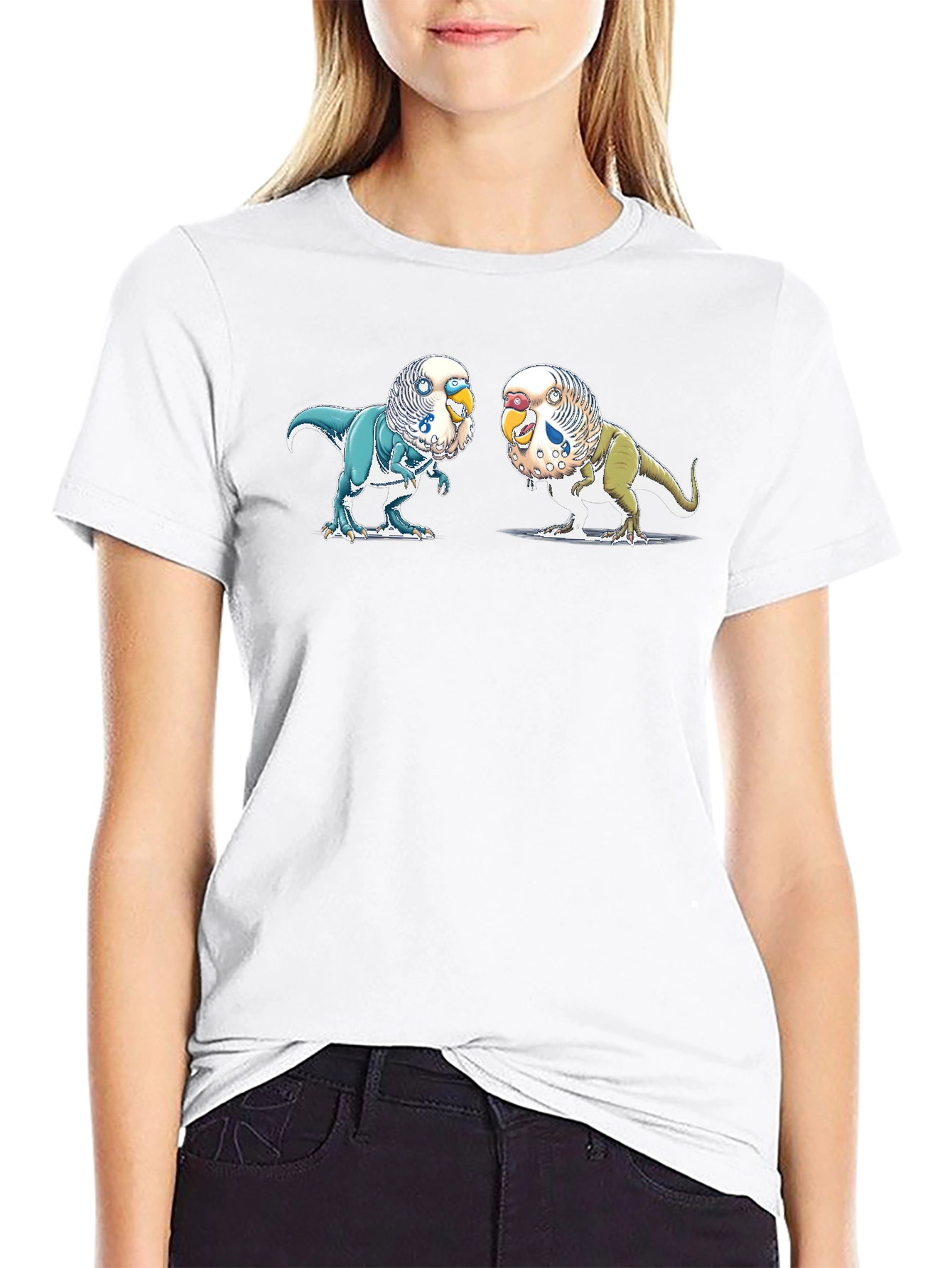 Parakeet Dinosaur T-Shirt