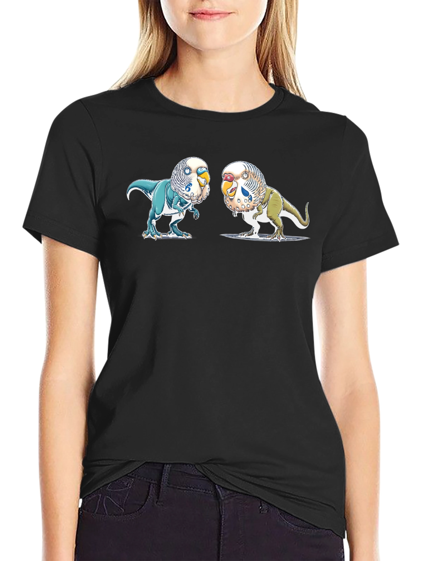 Parakeet Dinosaur T-Shirt