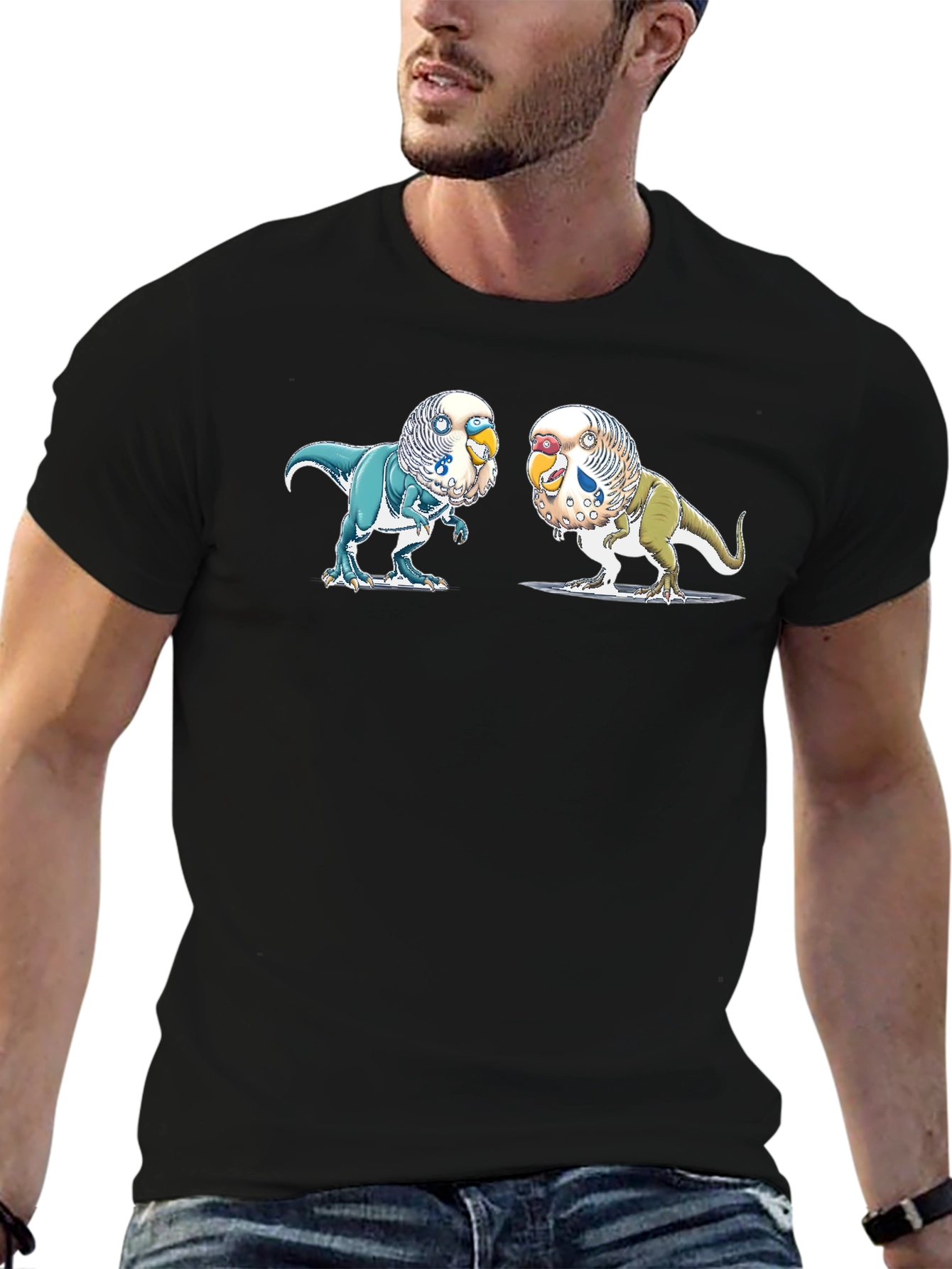 Parakeet Dinosaur T-Shirt