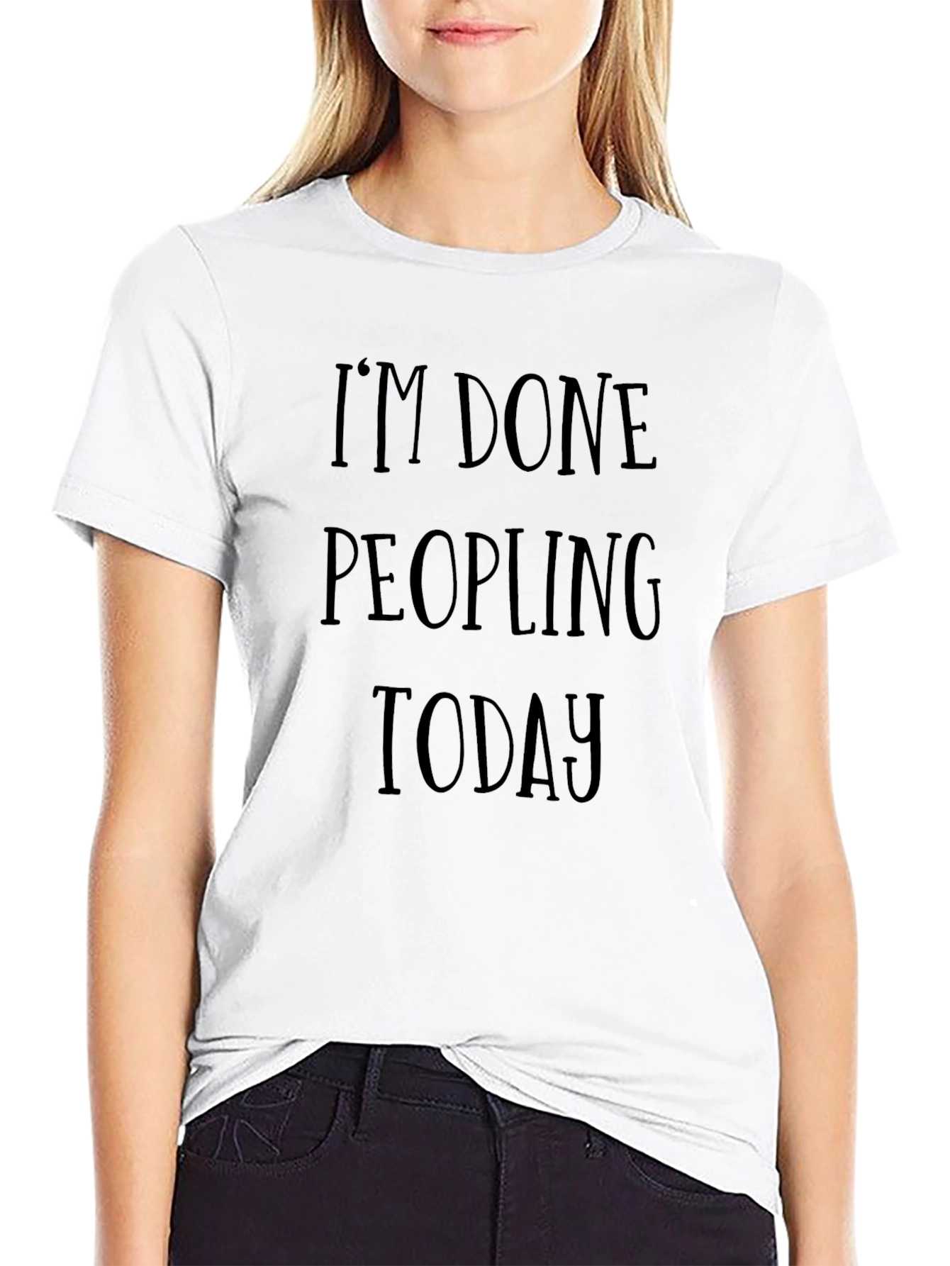 Im Done Peopling Today Black T-Shirt