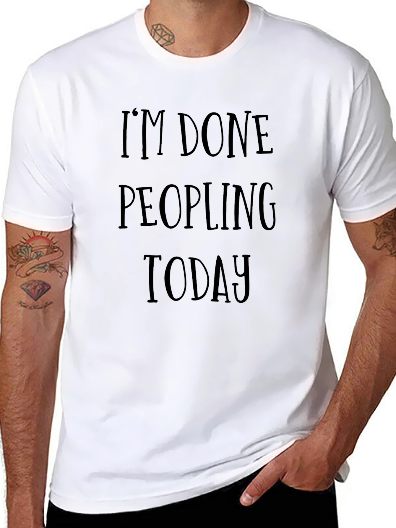 Im Done Peopling Today Black T-Shirt