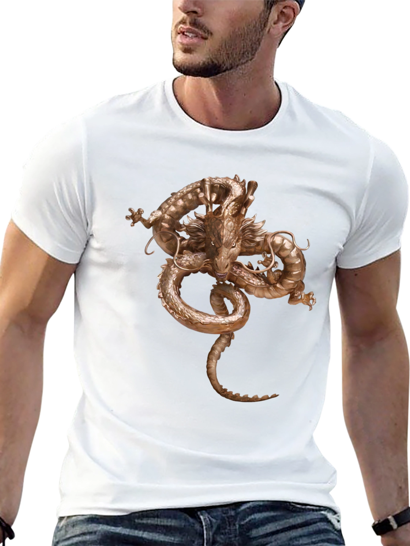 Dragon Graphic Tee - Black Casual Wear