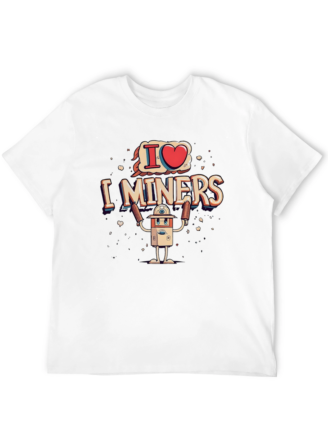 I Heart Miners Graphic Tee - Black Cotton T-Shirt