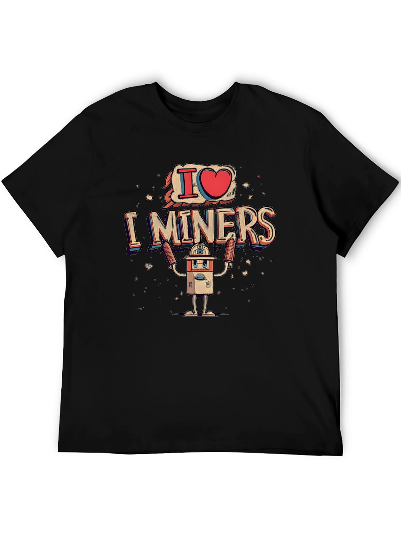 I Heart Miners Graphic Tee - Black Cotton T-Shirt