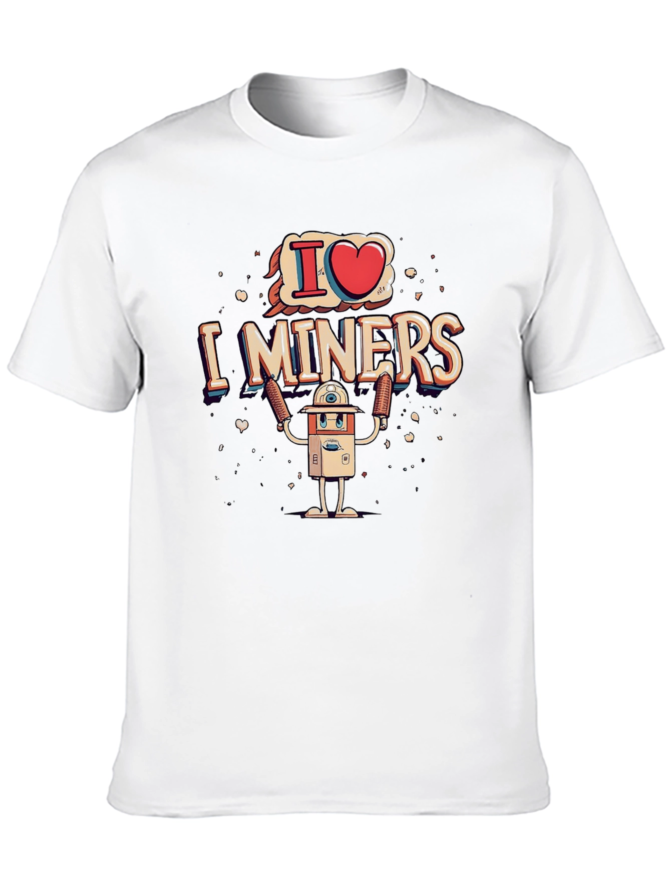 I Heart Miners Graphic Tee - Black Cotton T-Shirt