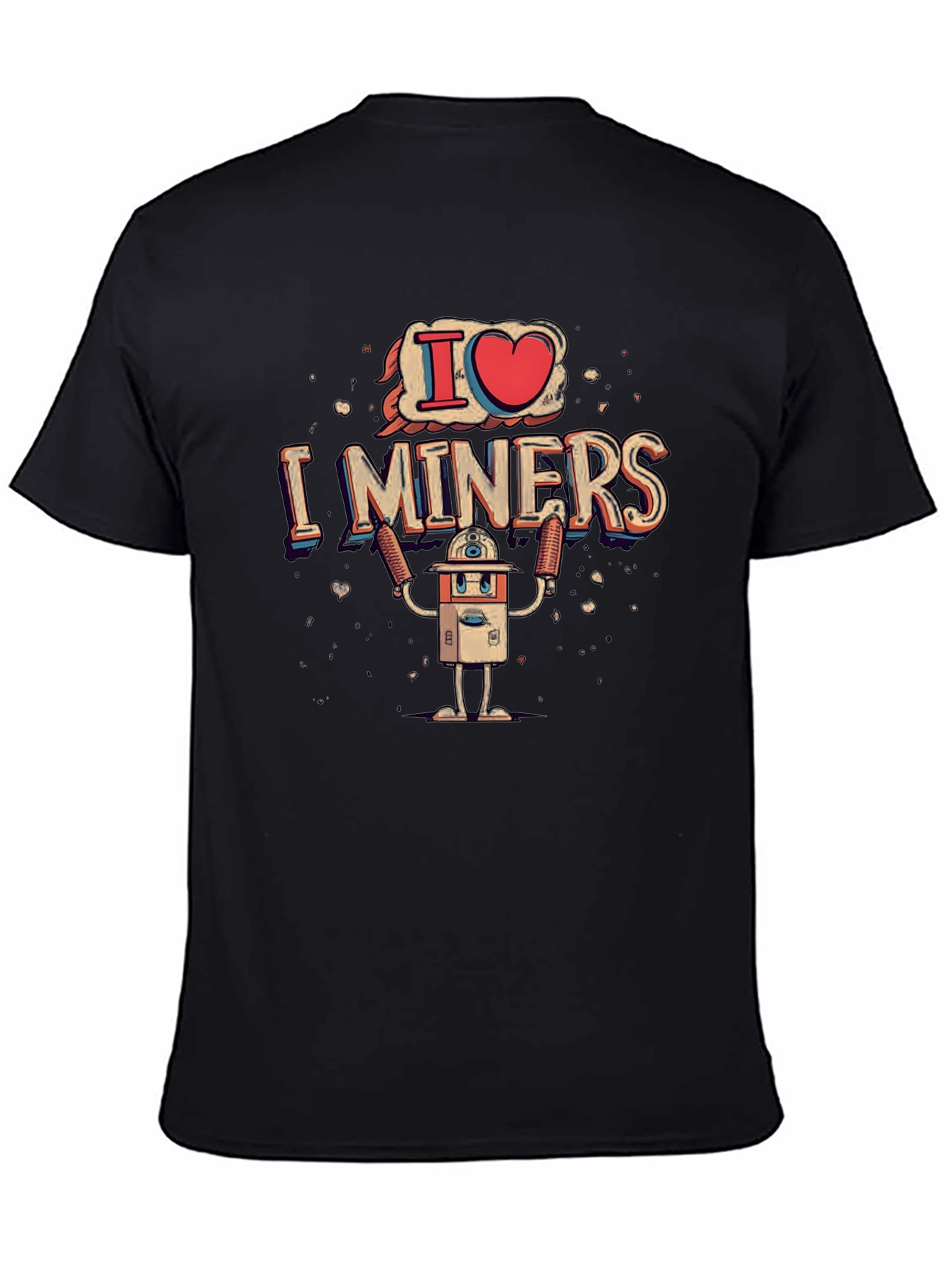 I Heart Miners Graphic Tee - Black Cotton T-Shirt