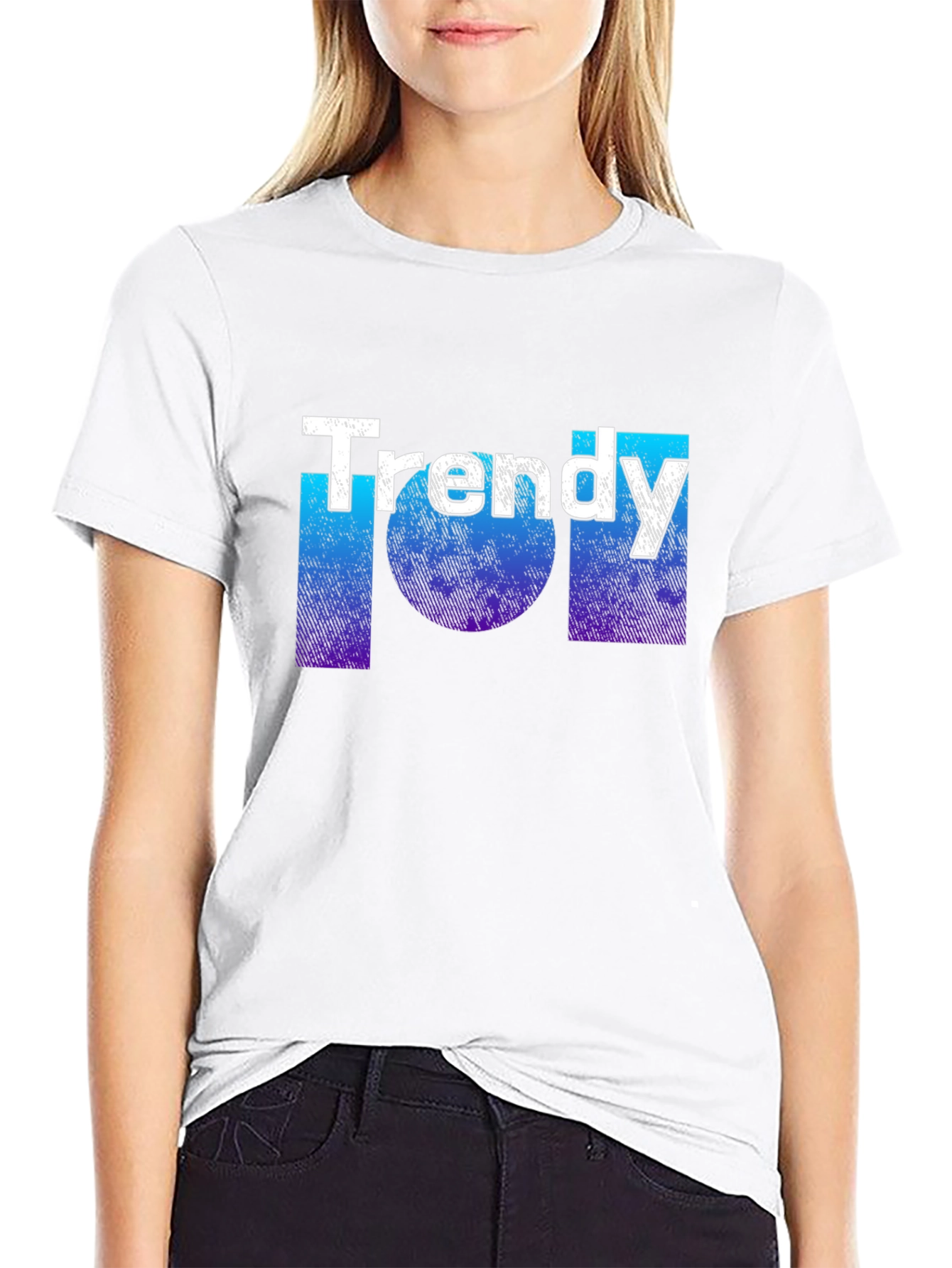 Trendy Graphic T-Shirt - Black Cotton Tee