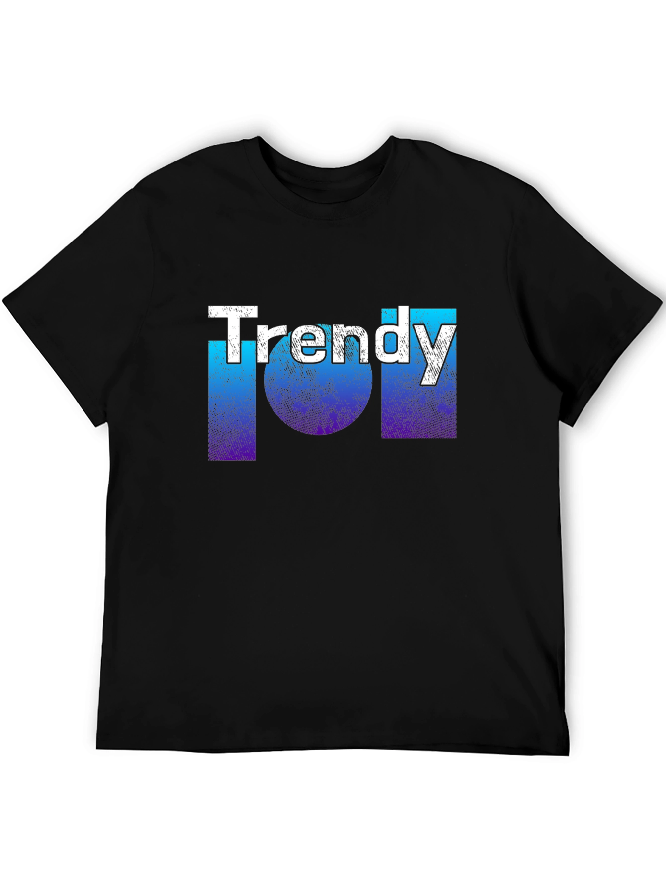 Trendy Graphic T-Shirt - Black Cotton Tee