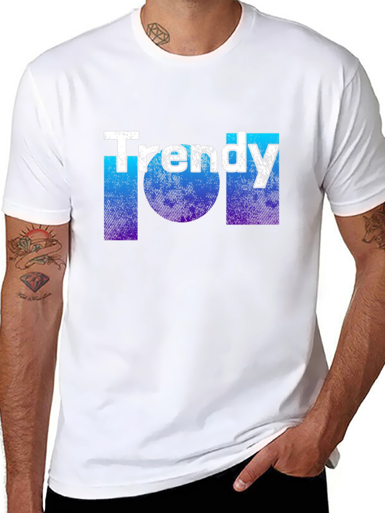 Trendy Graphic T-Shirt - Black Cotton Tee