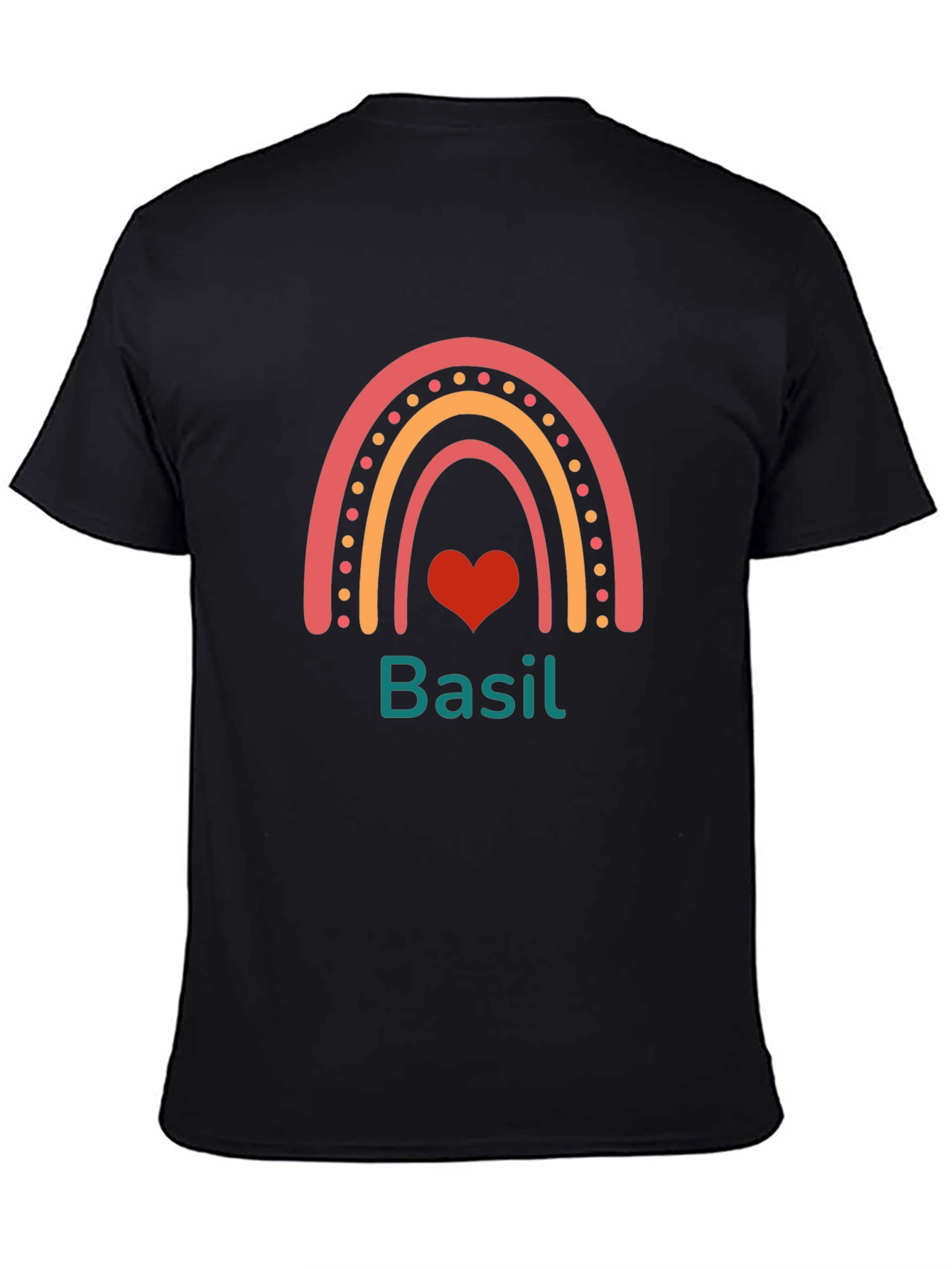 Basil Rainbow Heart T-Shirt