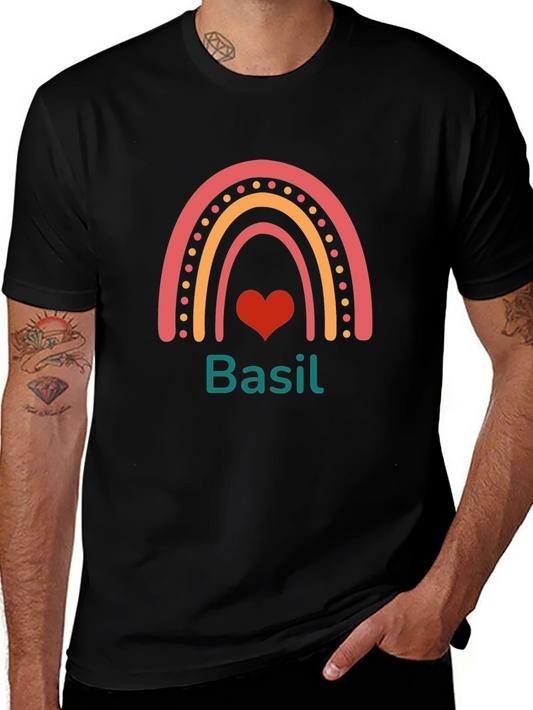 Basil Rainbow Heart T-Shirt