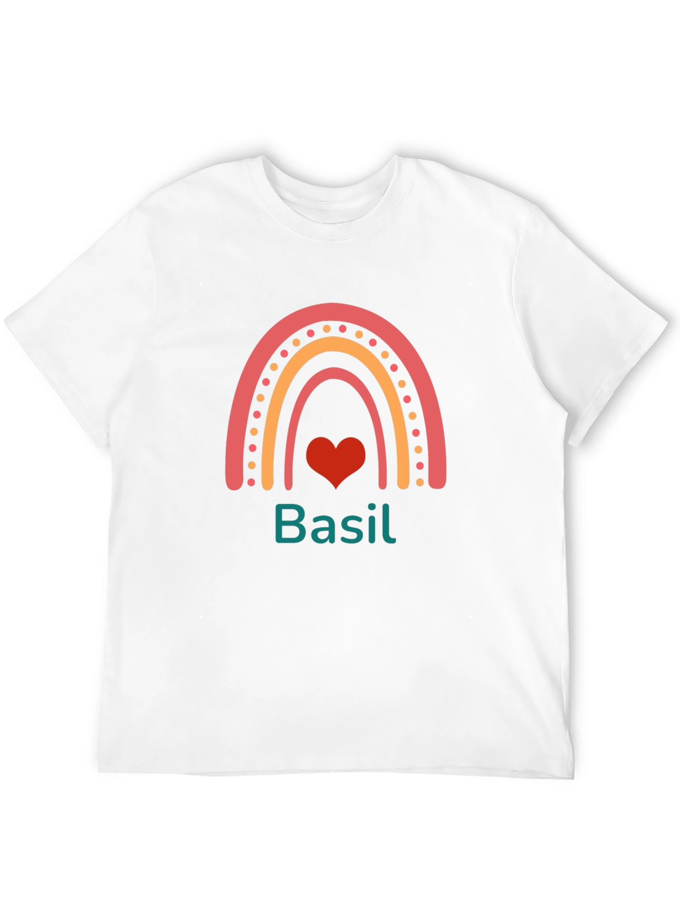 Basil Rainbow Heart T-Shirt