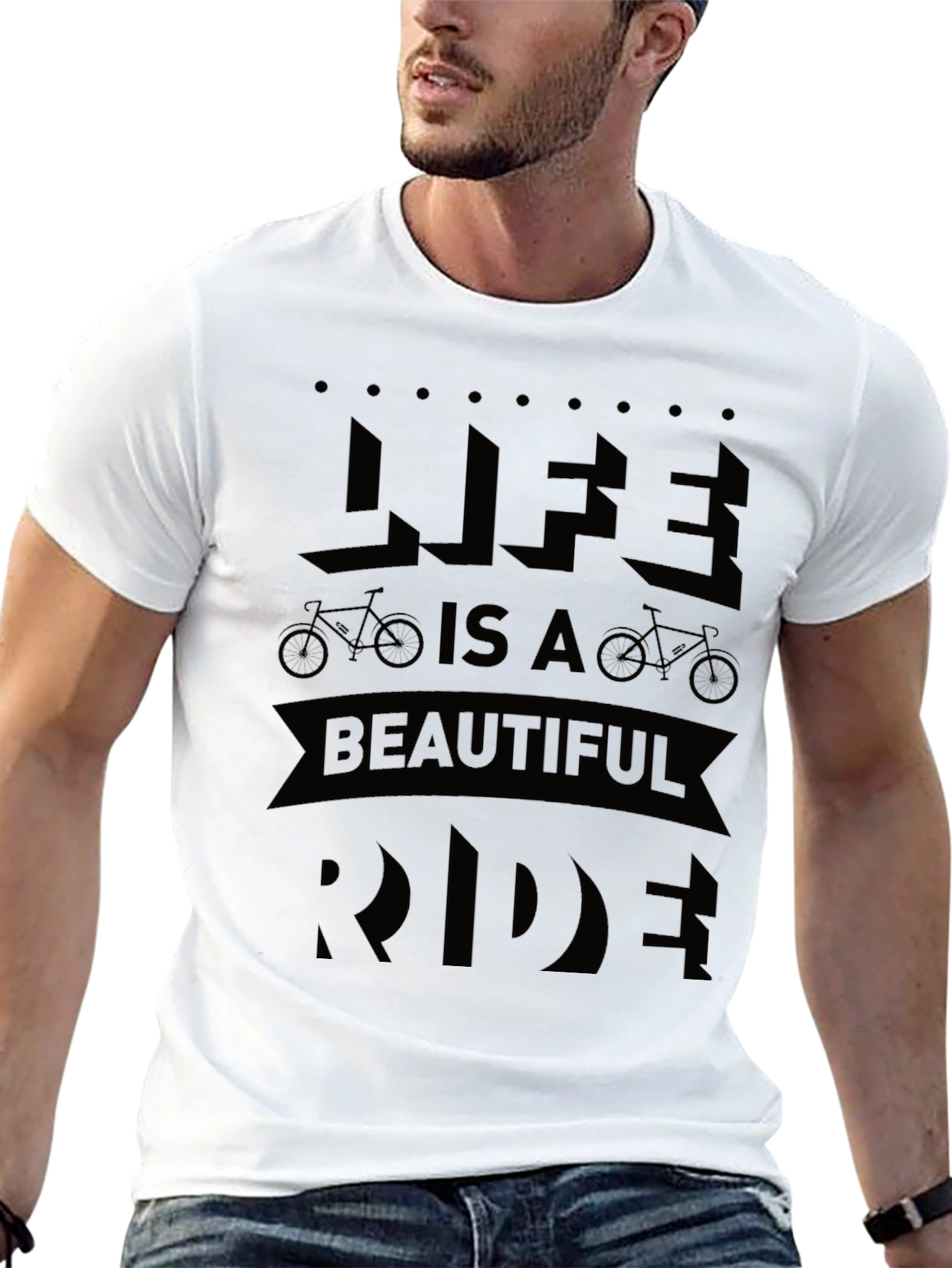 Life is a Beautiful Ride Black Graphic Tee