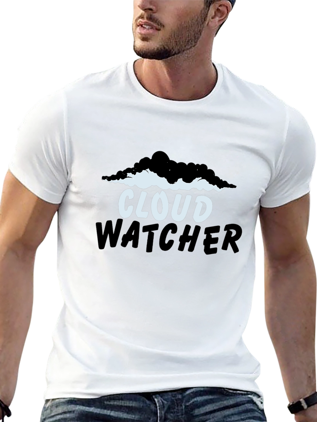 Cloud Watcher Graphic Tee - Mens Black T-Shirt