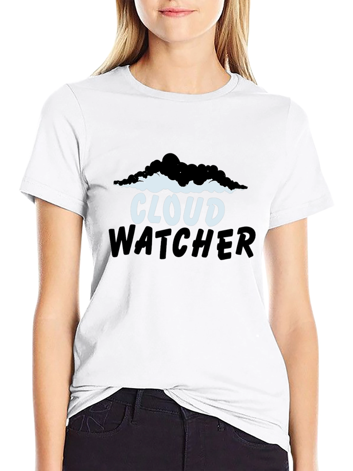 Cloud Watcher Graphic Tee - Mens Black T-Shirt