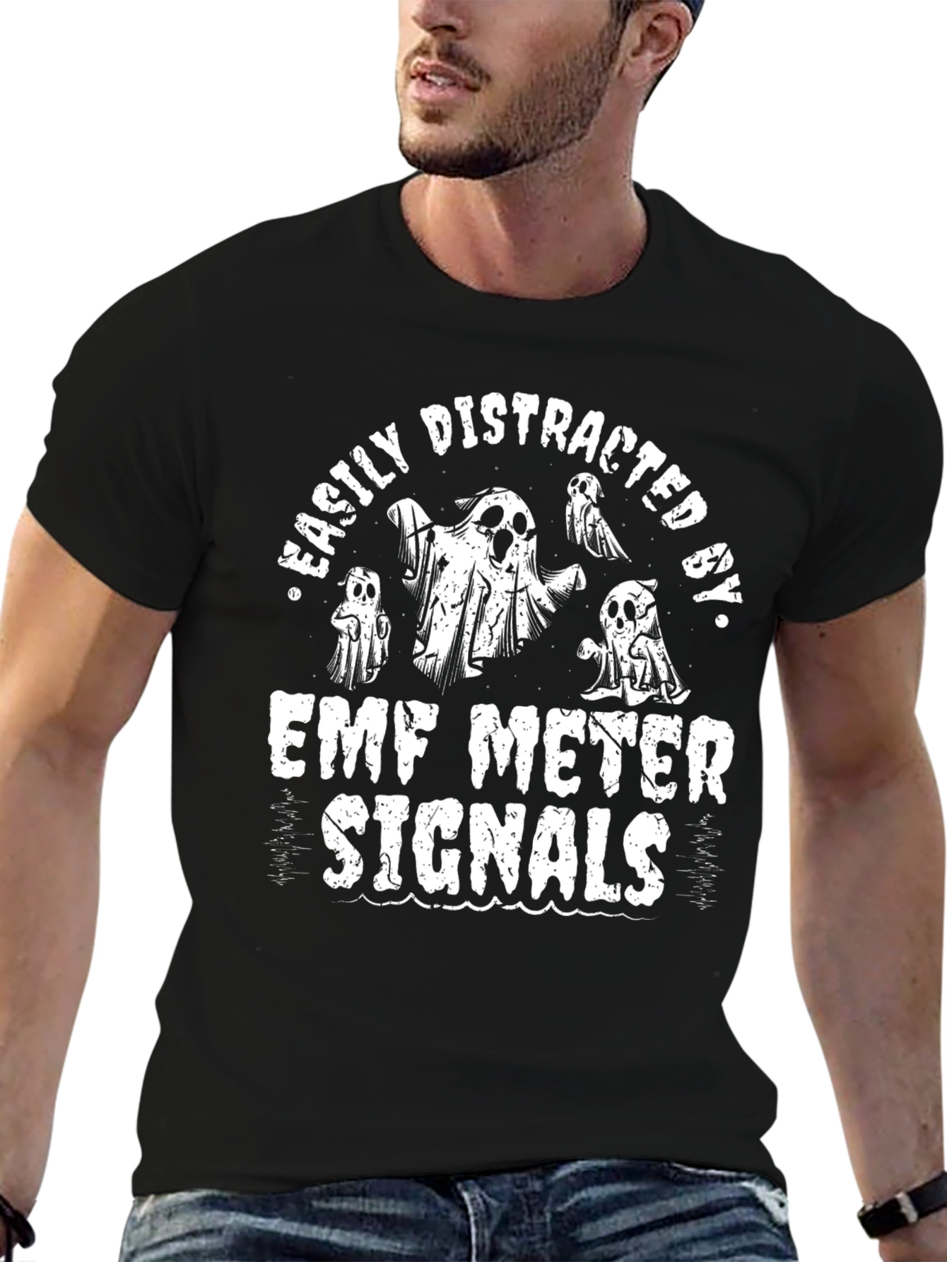 Easily Distracted by EMF Meter Signals Graphic Tee
