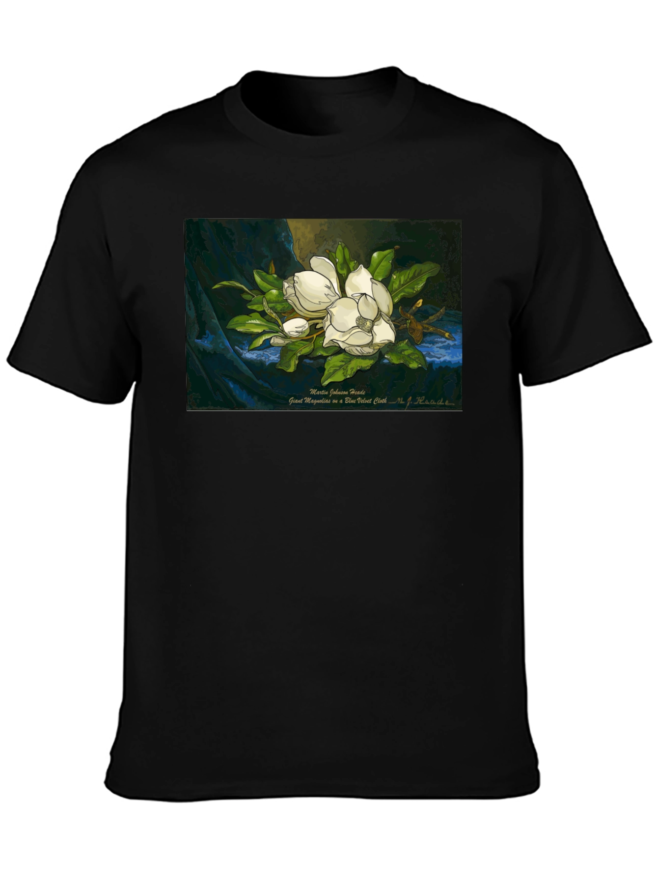 Magnolia Art Print T-Shirt - Elegant Floral Design
