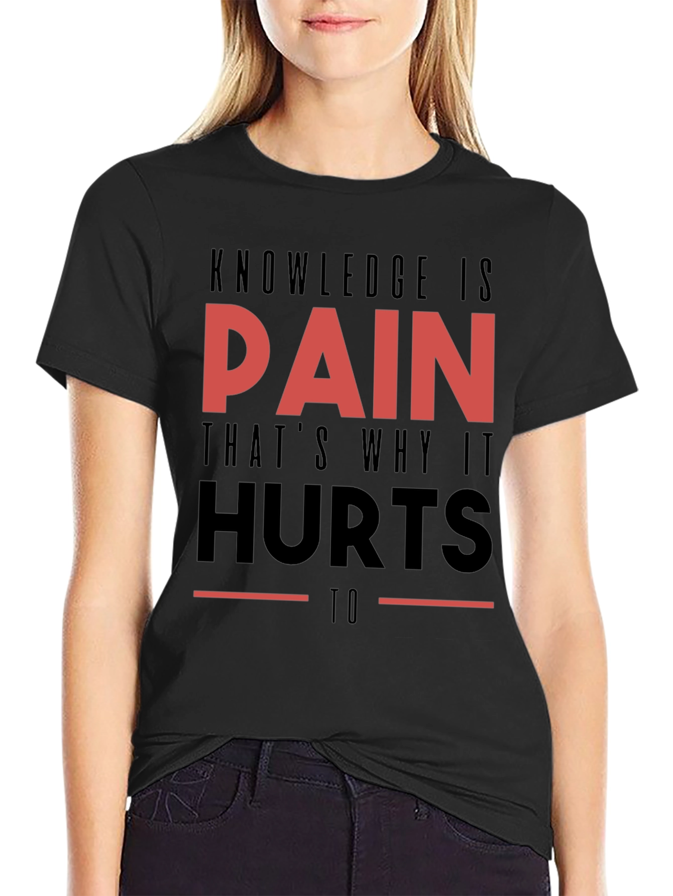 Knowledge is Pain T-Shirt - Black Graphic Tee