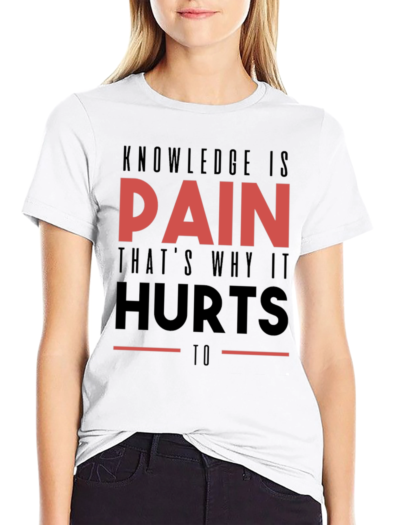 Knowledge is Pain T-Shirt - Black Graphic Tee