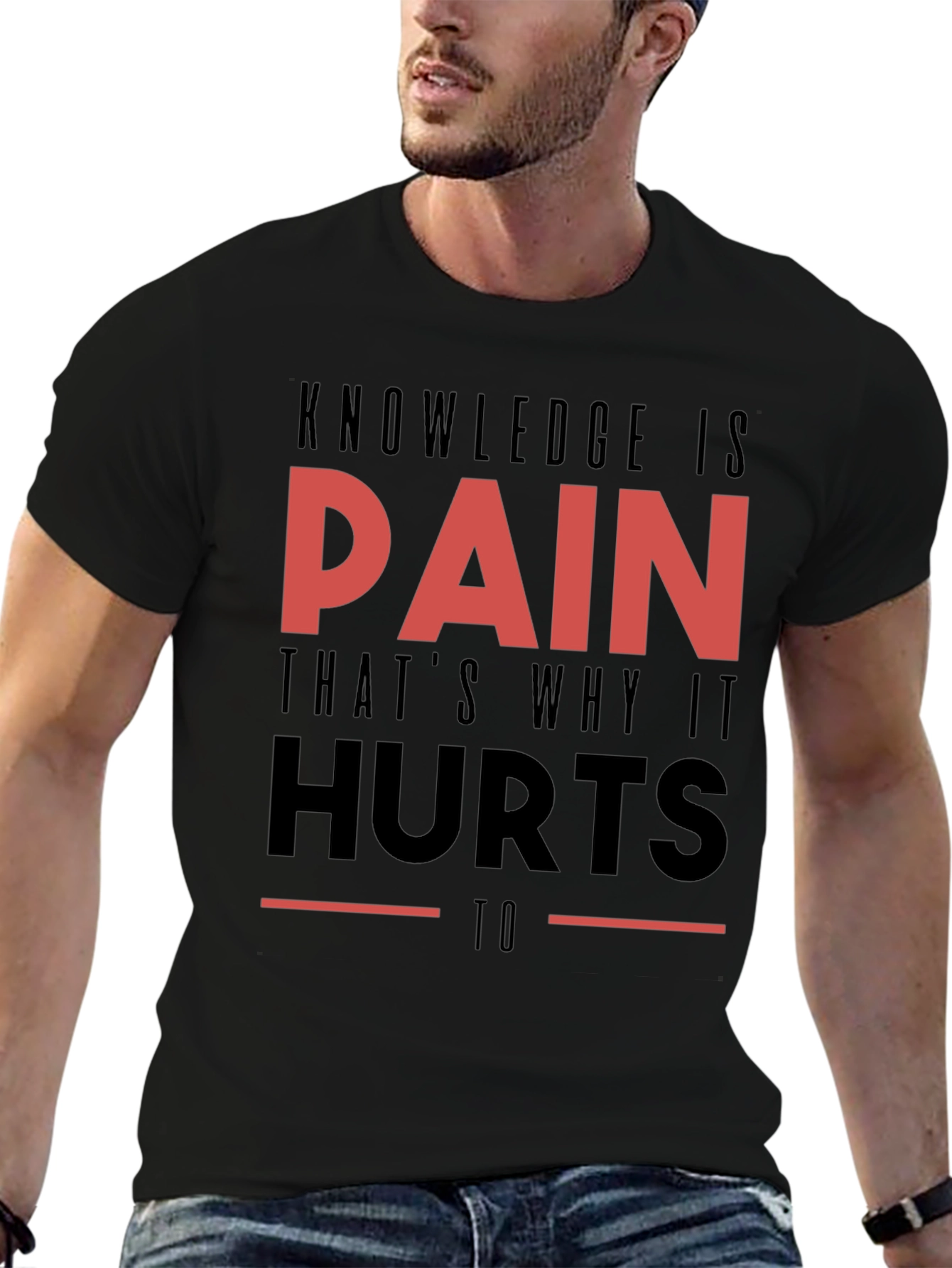 Knowledge is Pain T-Shirt - Black Graphic Tee