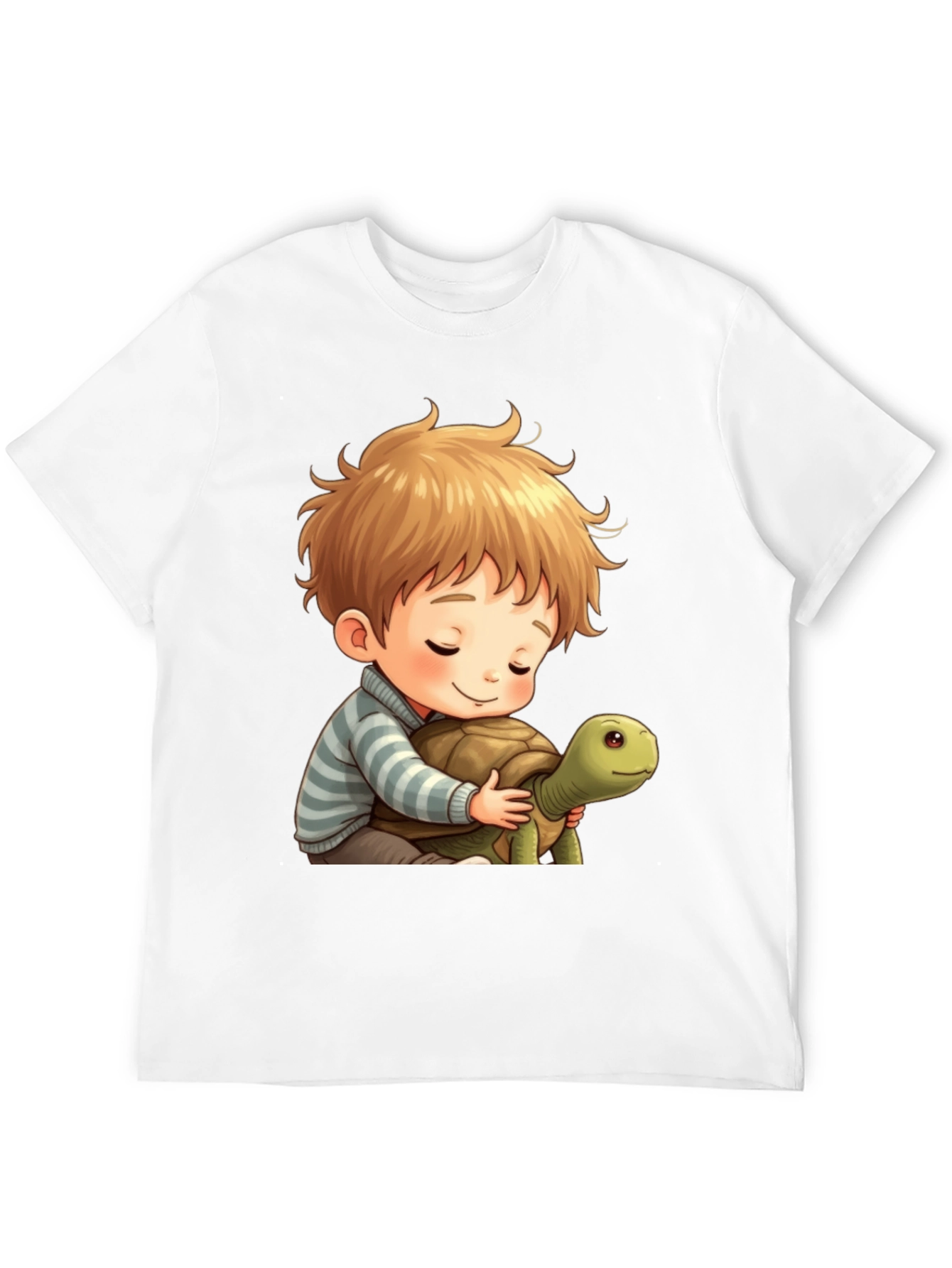 Boy and Turtle Graphic T-Shirt