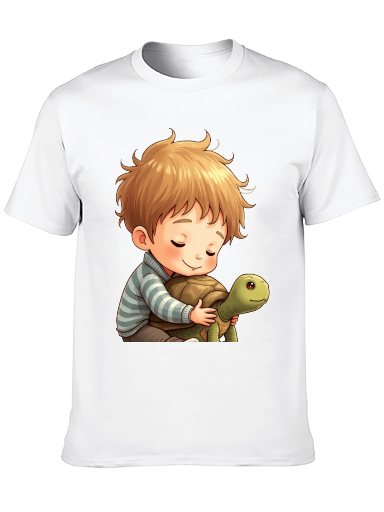 Boy and Turtle Graphic T-Shirt