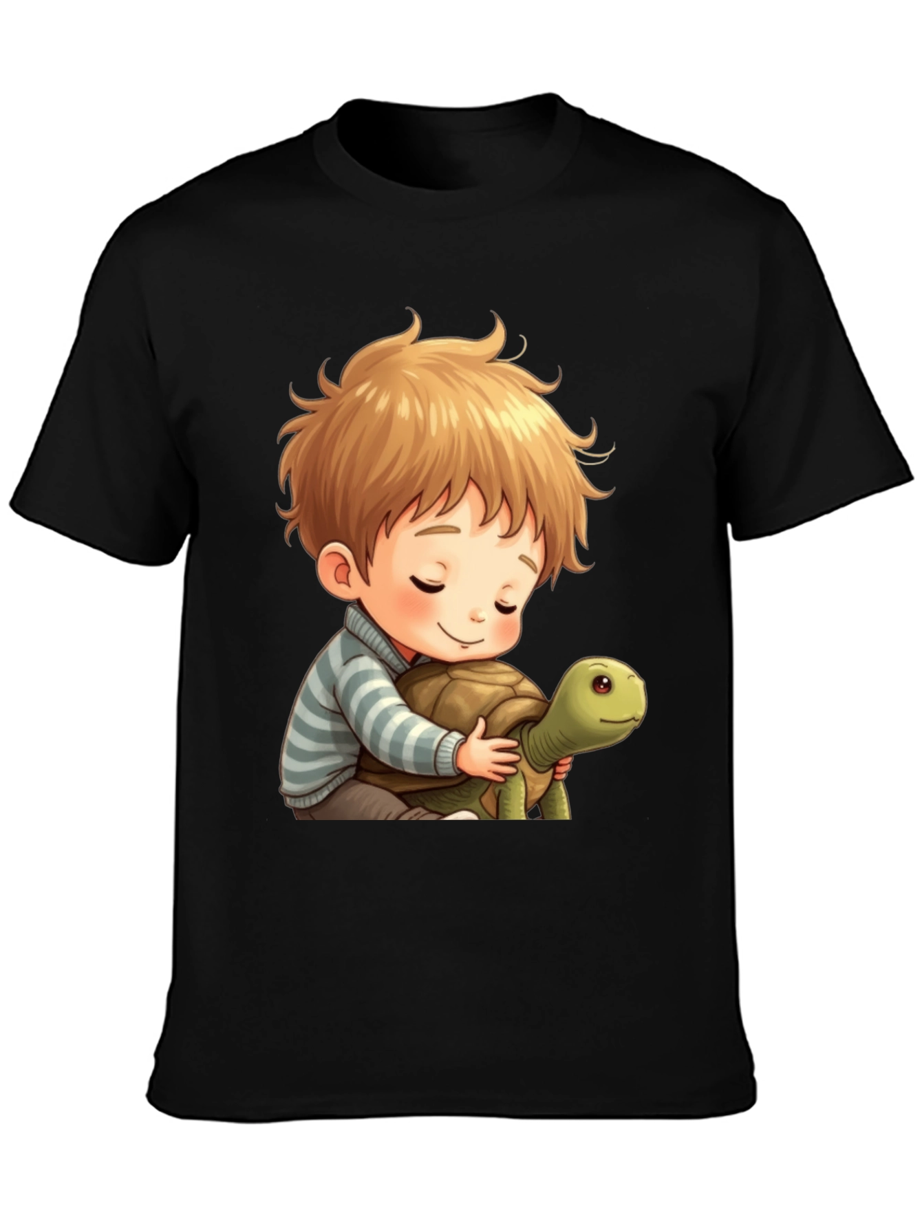 Boy and Turtle Graphic T-Shirt