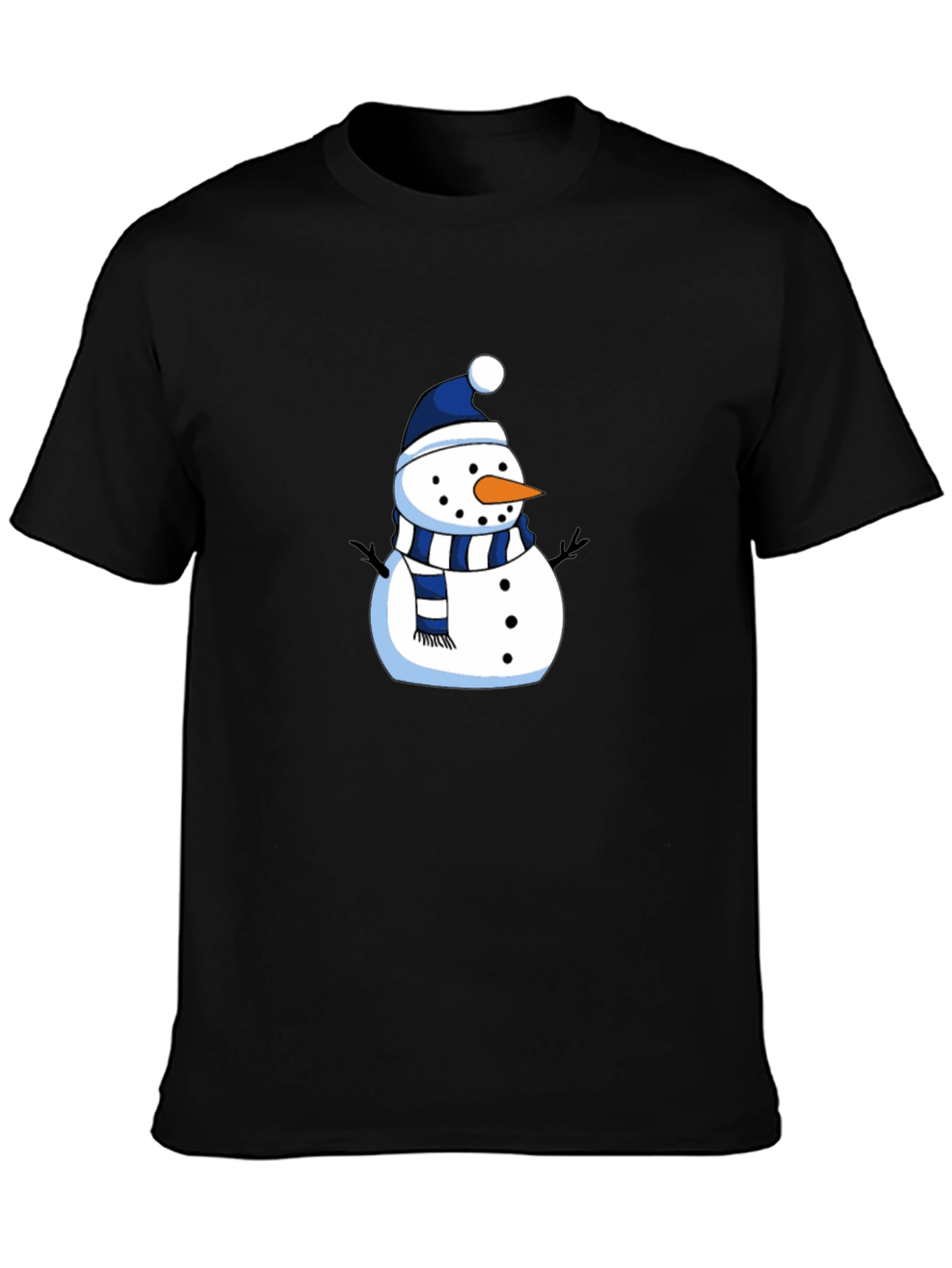 Festive Snowman Graphic Tee - Holiday Apparel