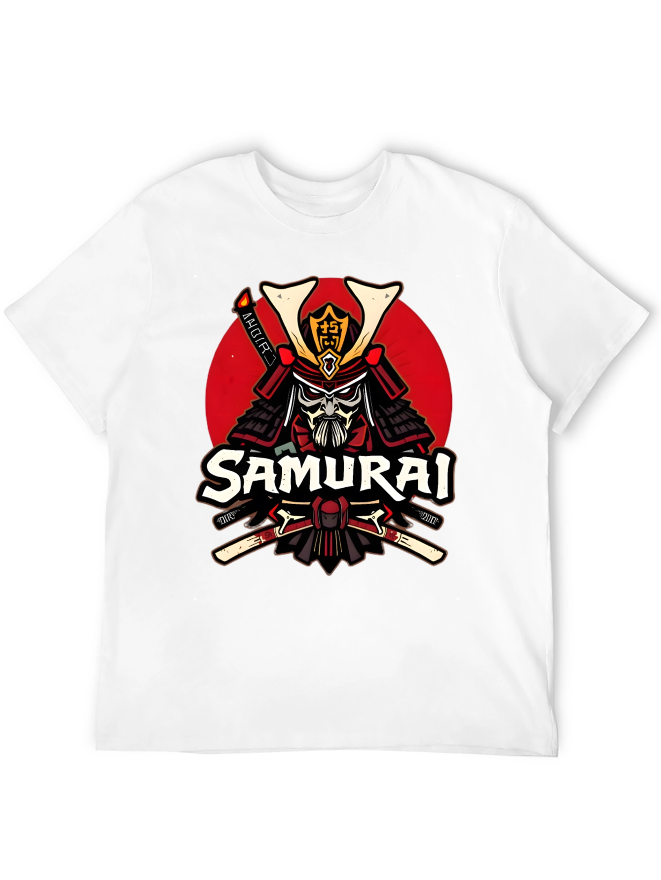 Samurai Warrior Graphic T-Shirt - Black
