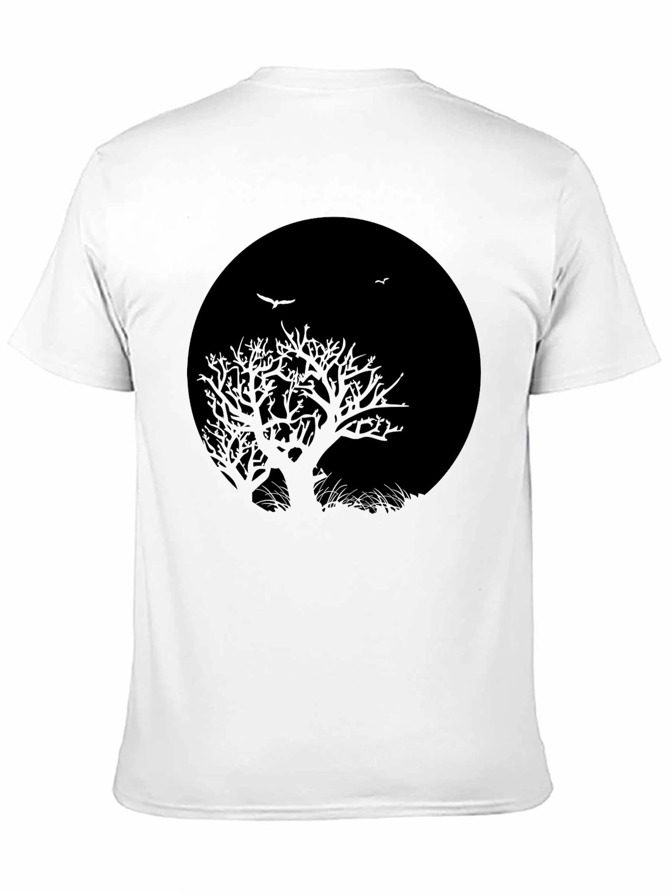 Tree Silhouette Black Graphic T-Shirt