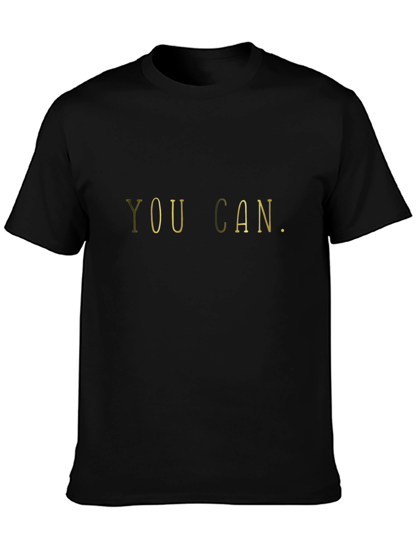 Motivational You Can Graphic Tee - Black