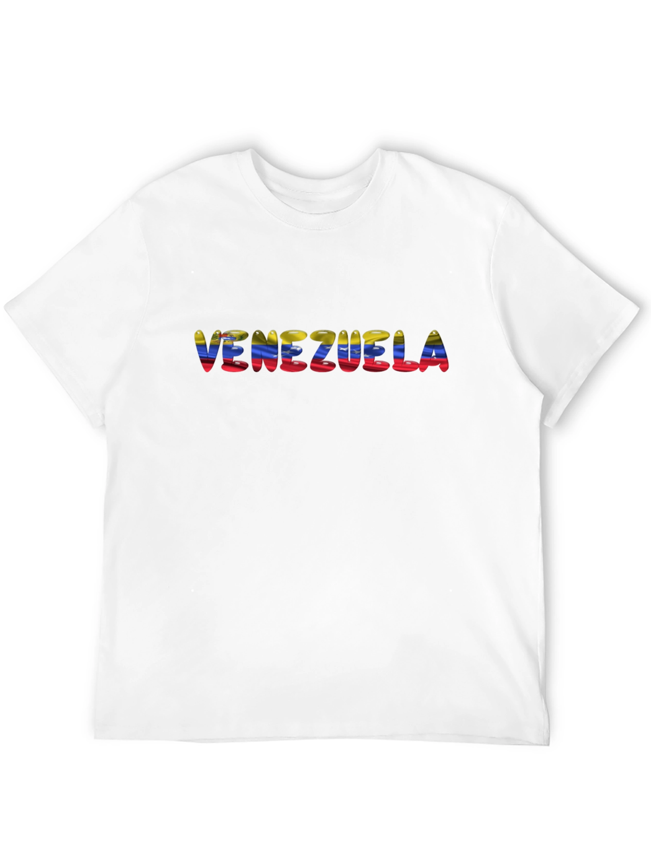 Venezuela Flag Word Art Black T-Shirt