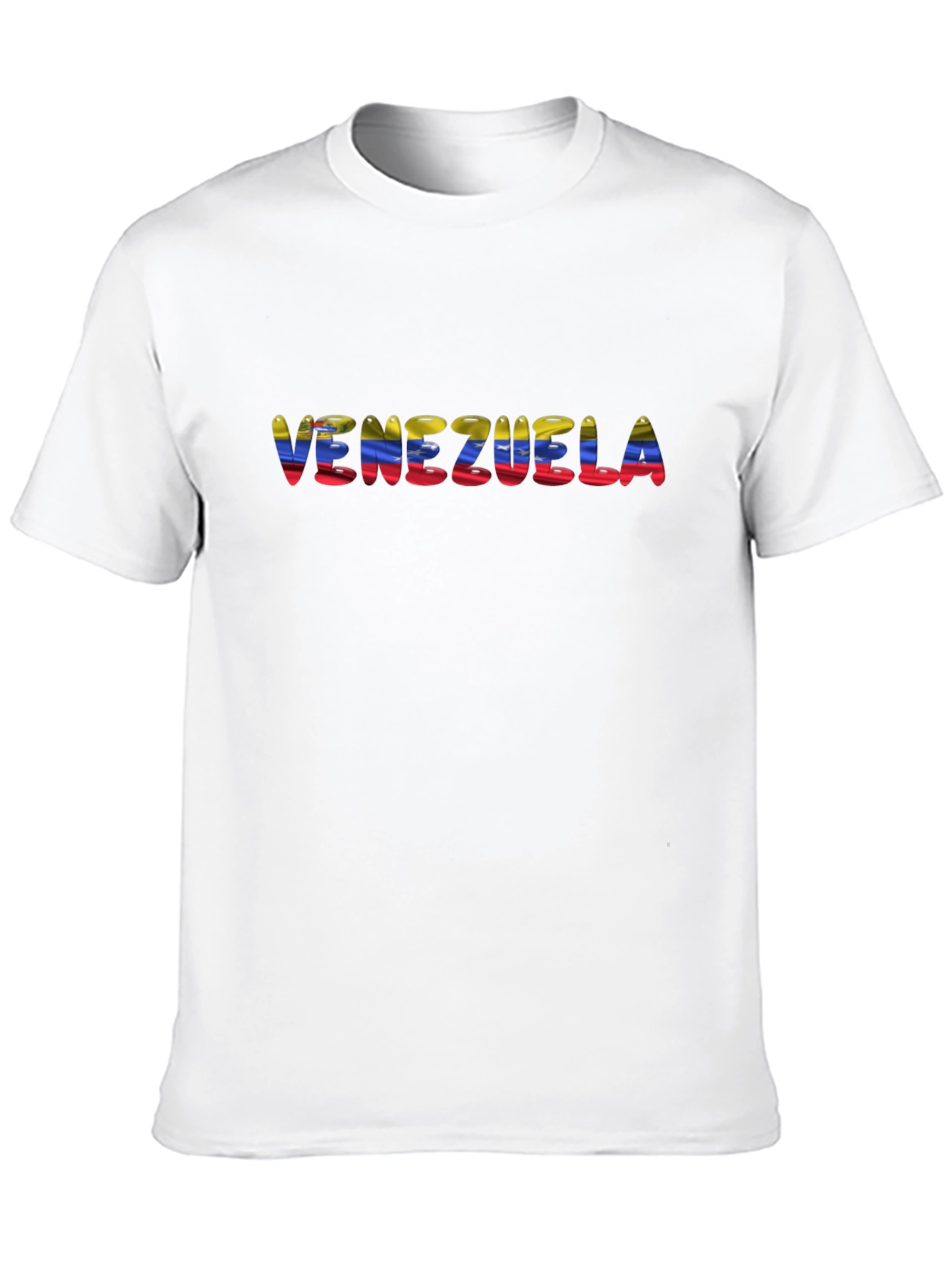 Venezuela Flag Word Art Black T-Shirt