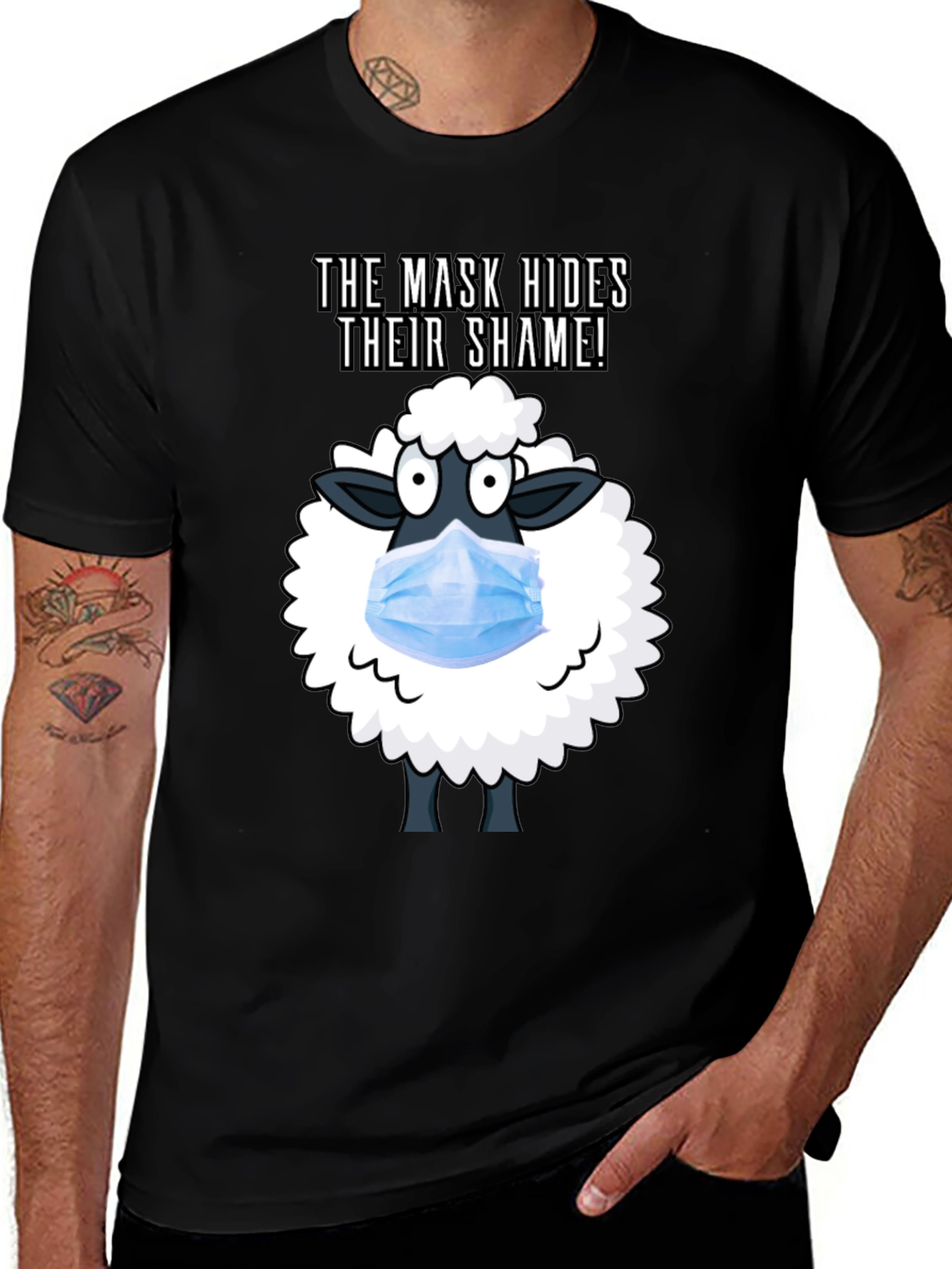Mask Hides Shame Tee - Anti-Conformity Sheep T-Shirt