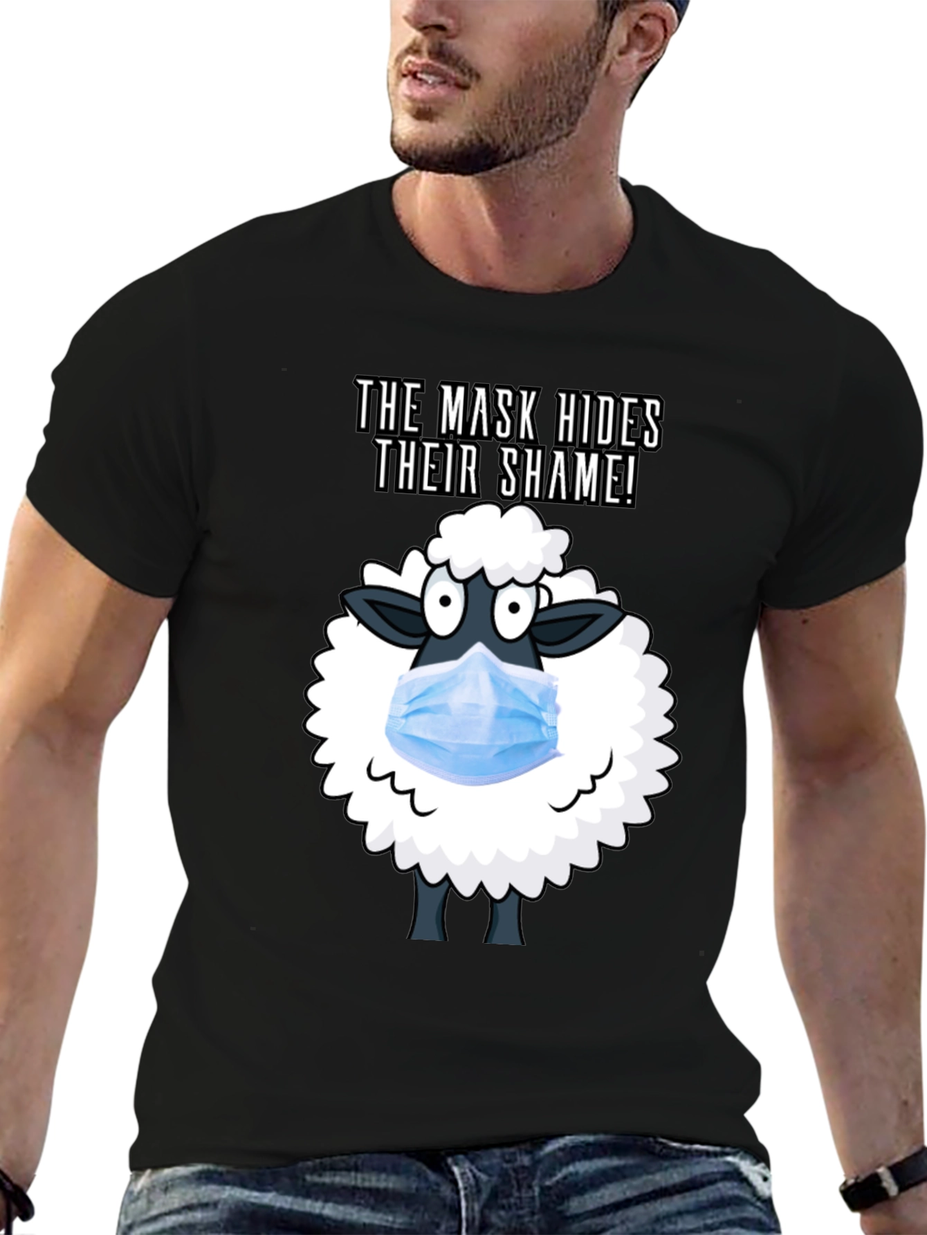 Mask Hides Shame Tee - Anti-Conformity Sheep T-Shirt