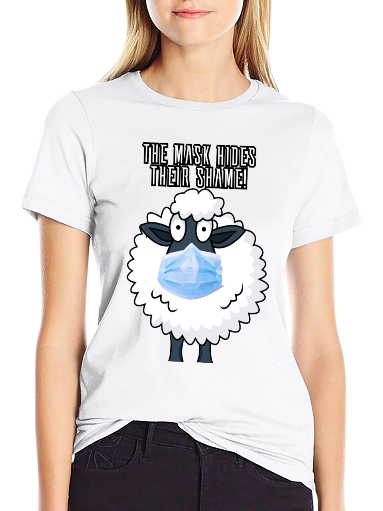 Mask Hides Shame Tee - Anti-Conformity Sheep T-Shirt