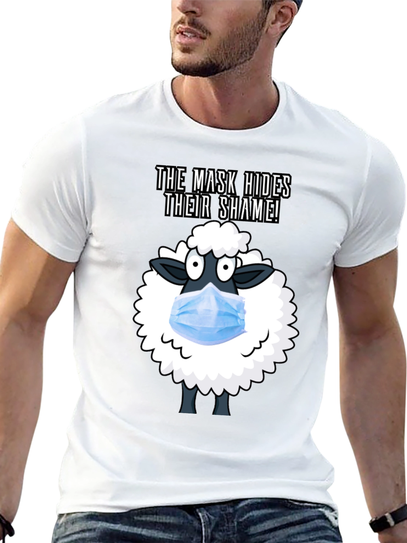 Mask Hides Shame Tee - Anti-Conformity Sheep T-Shirt