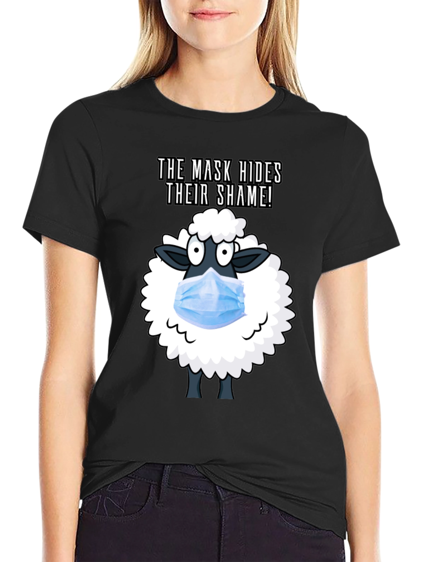 Mask Hides Shame Tee - Anti-Conformity Sheep T-Shirt