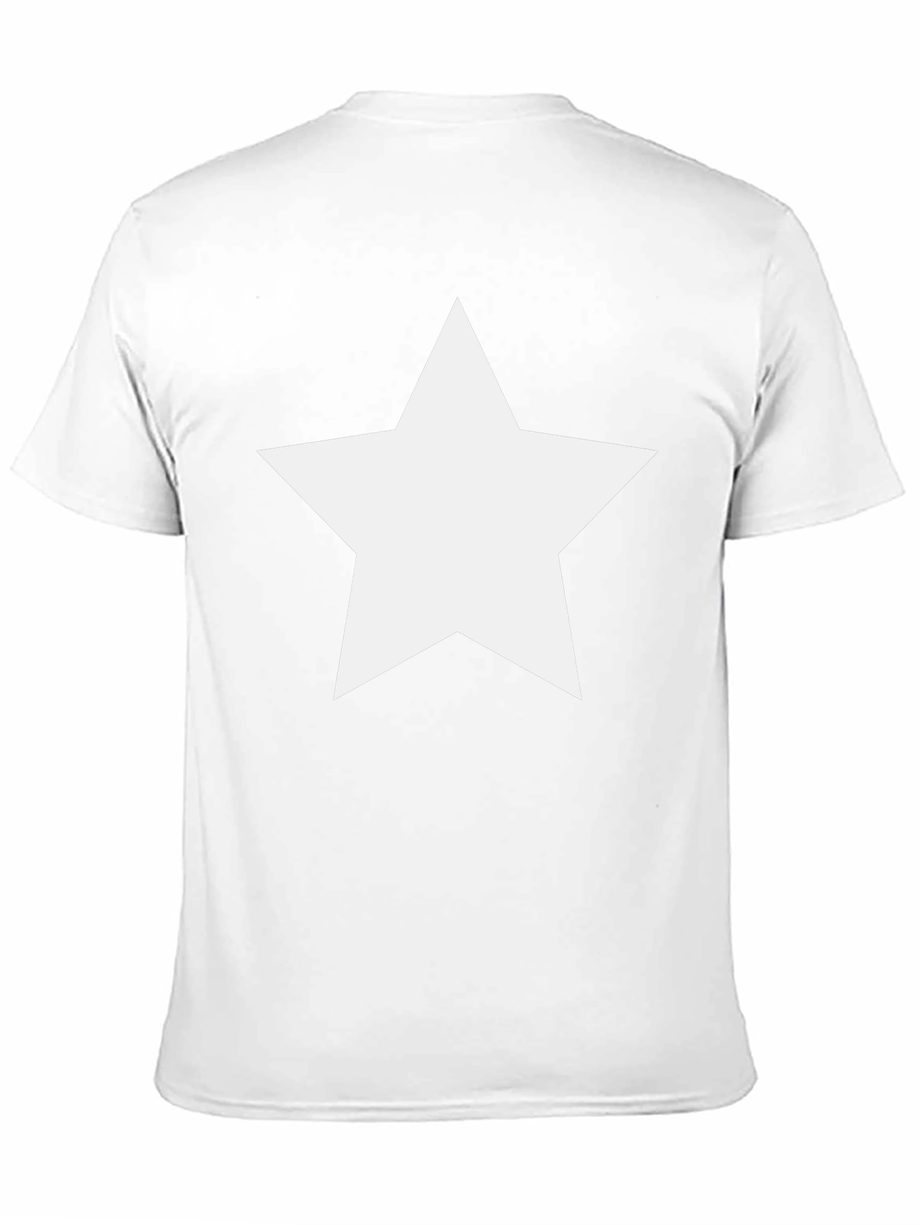 Classic Black Tee with White Star Graphic