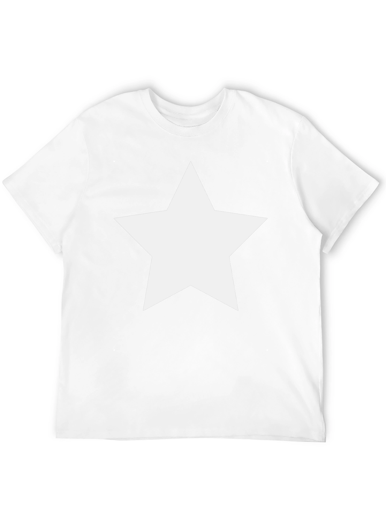 Classic Black Tee with White Star Graphic