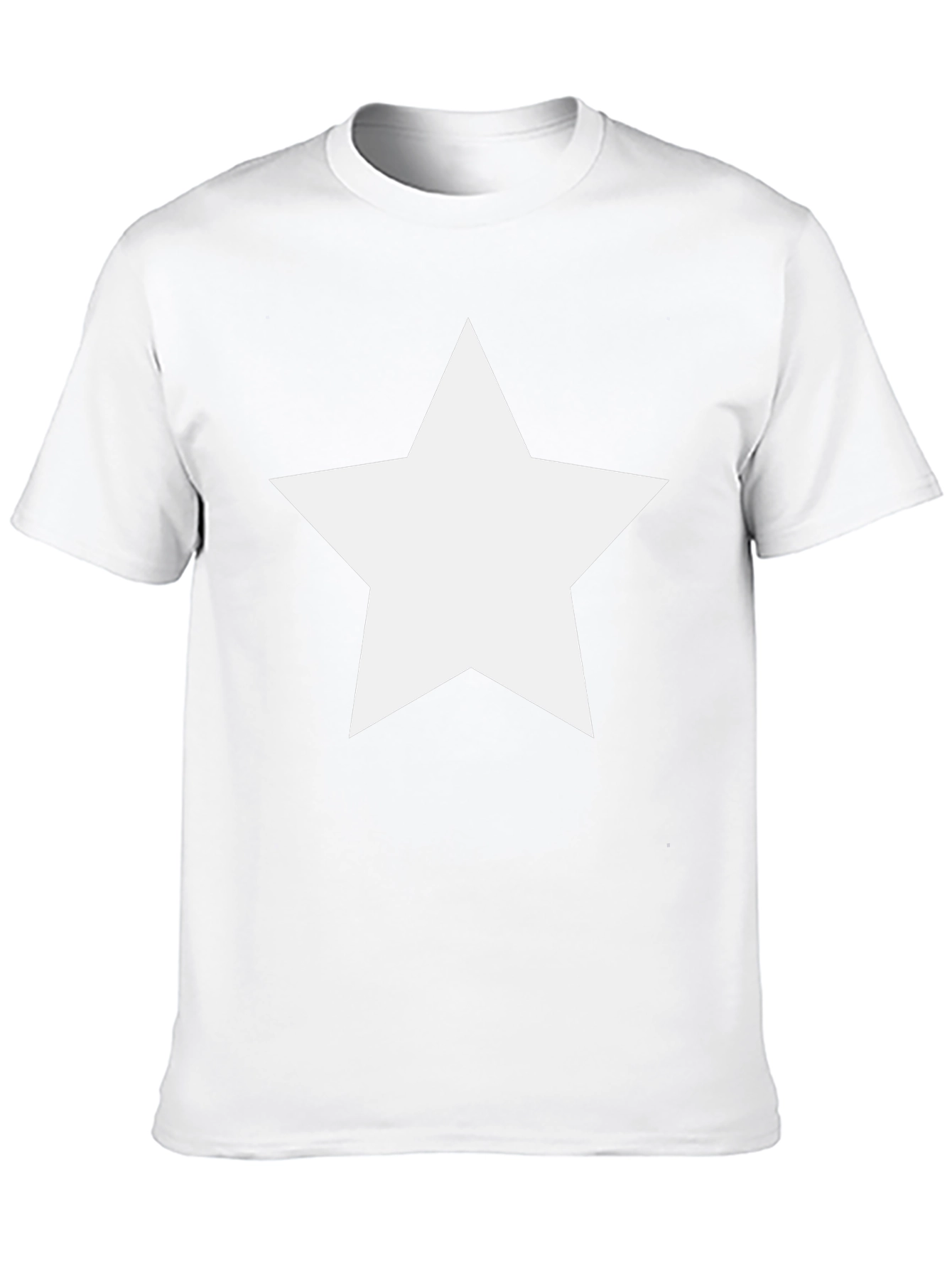 Classic Black Tee with White Star Graphic