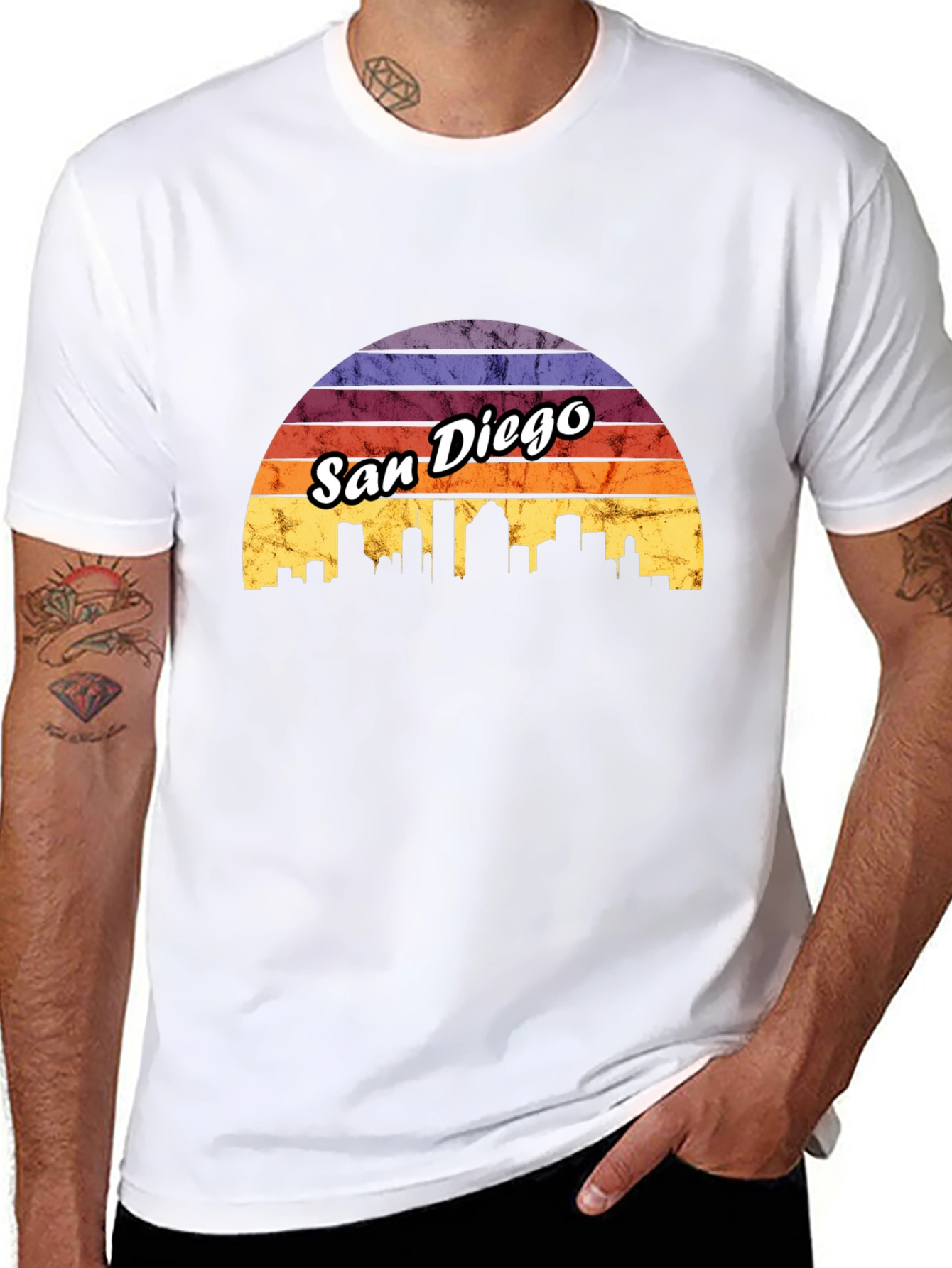 San Diego Skyline Retro T-Shirt